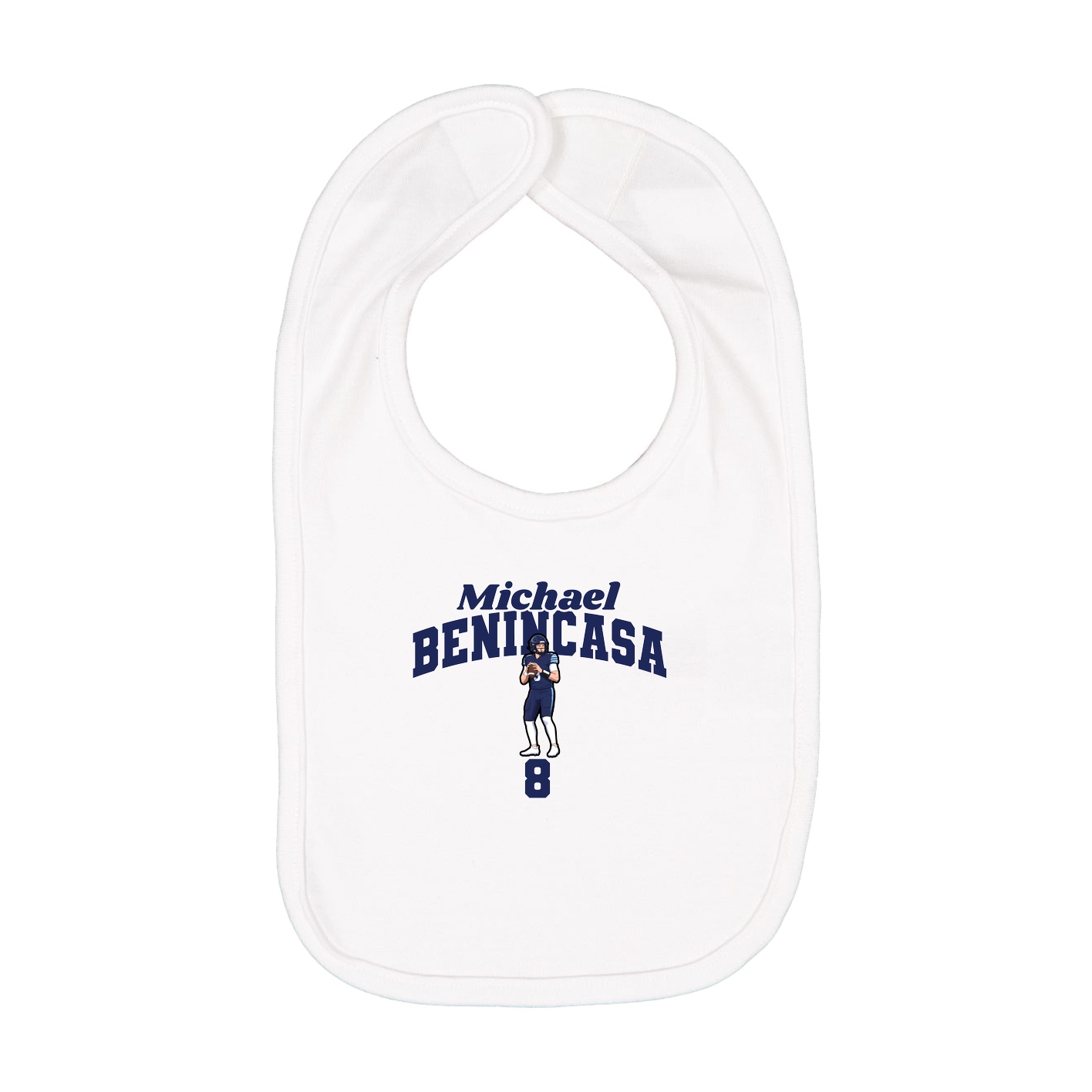 Infant Bib — Signature Arch in White