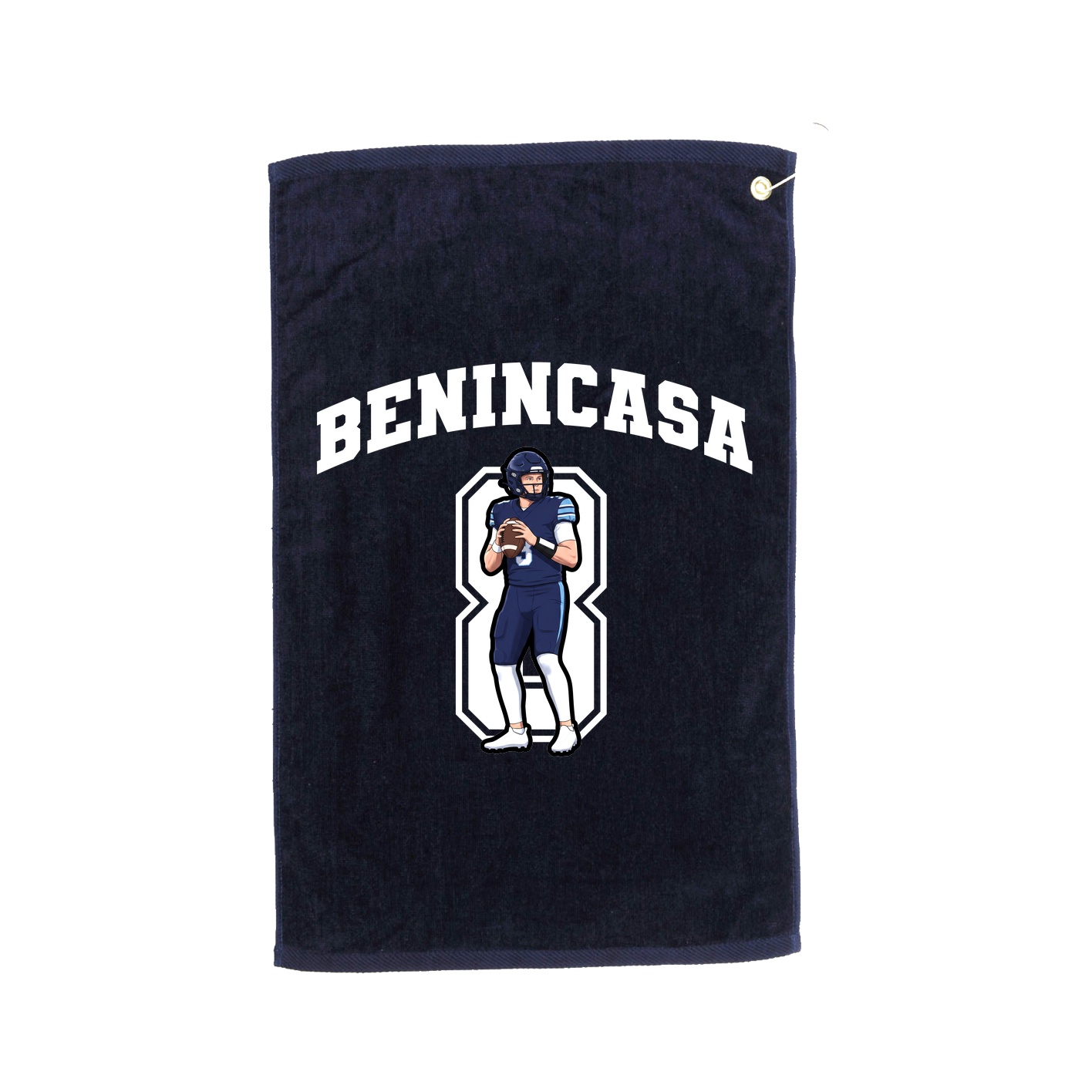 Golf Towel — Number in Navy