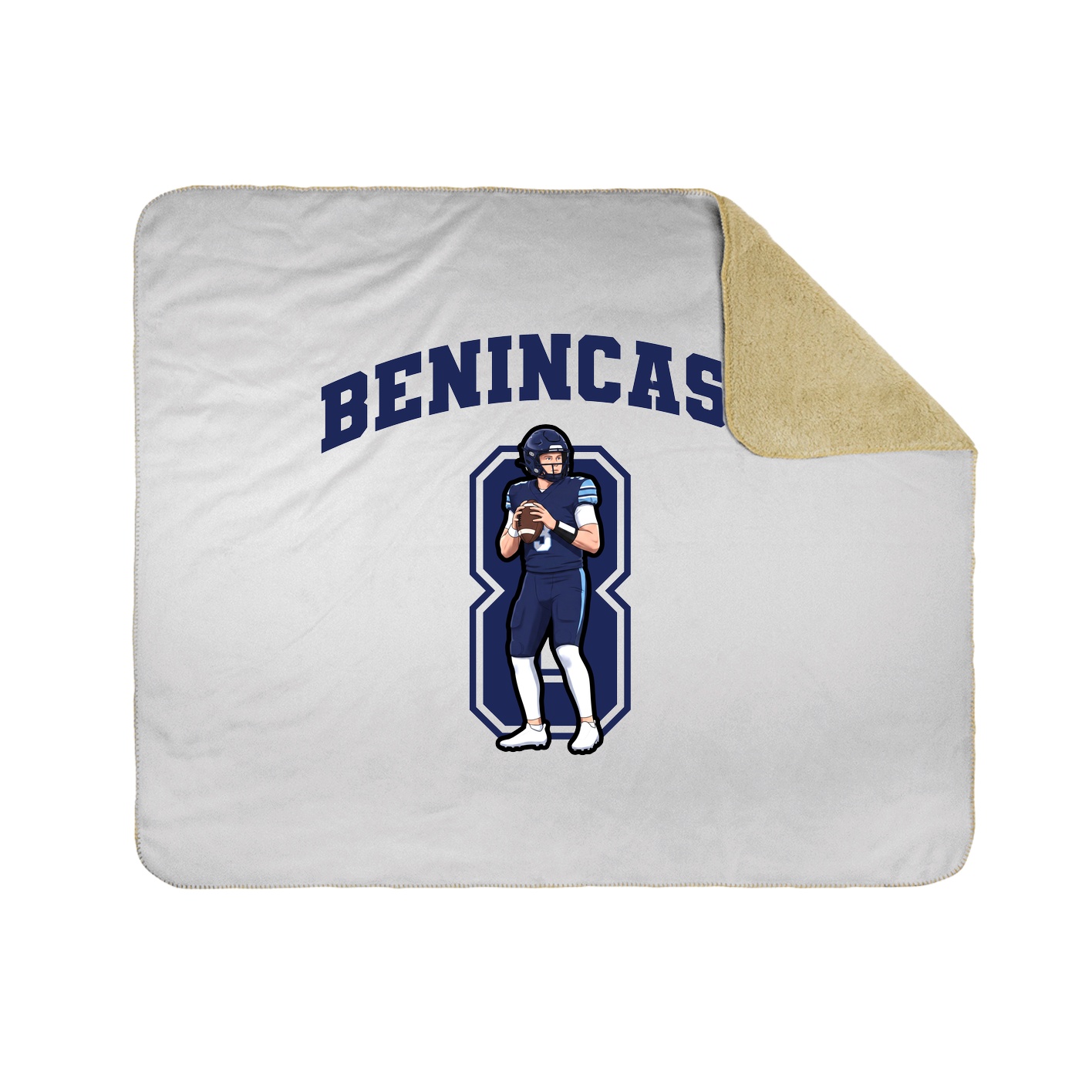 Throw Blanket — Number in White