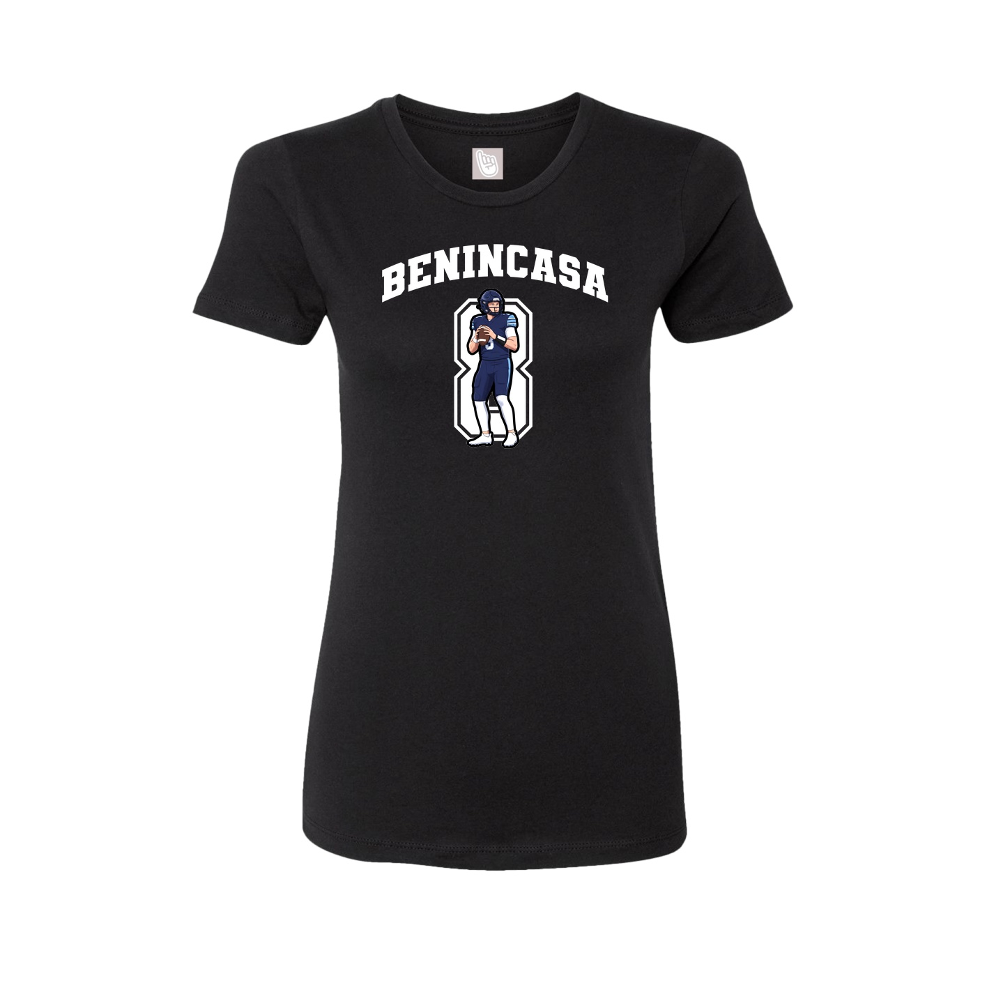 Womens Tee — Number in Black