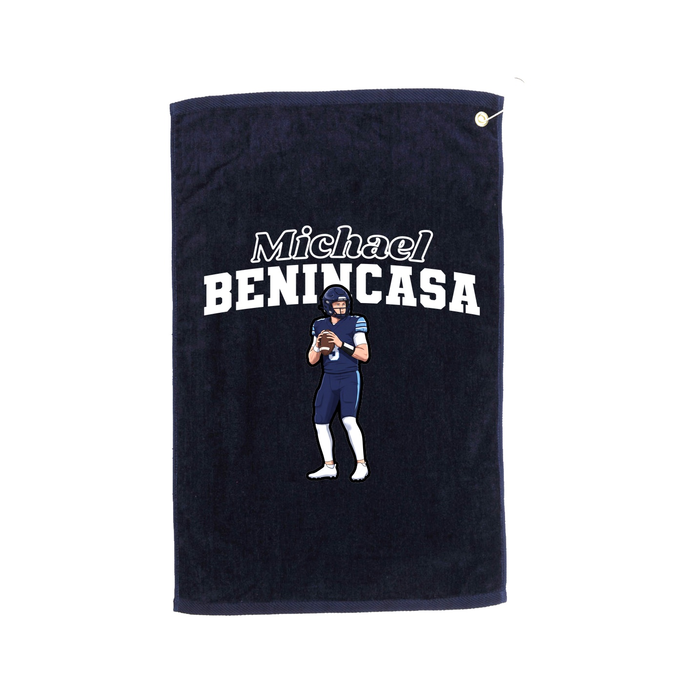 Golf Towel — Name Arch in Navy