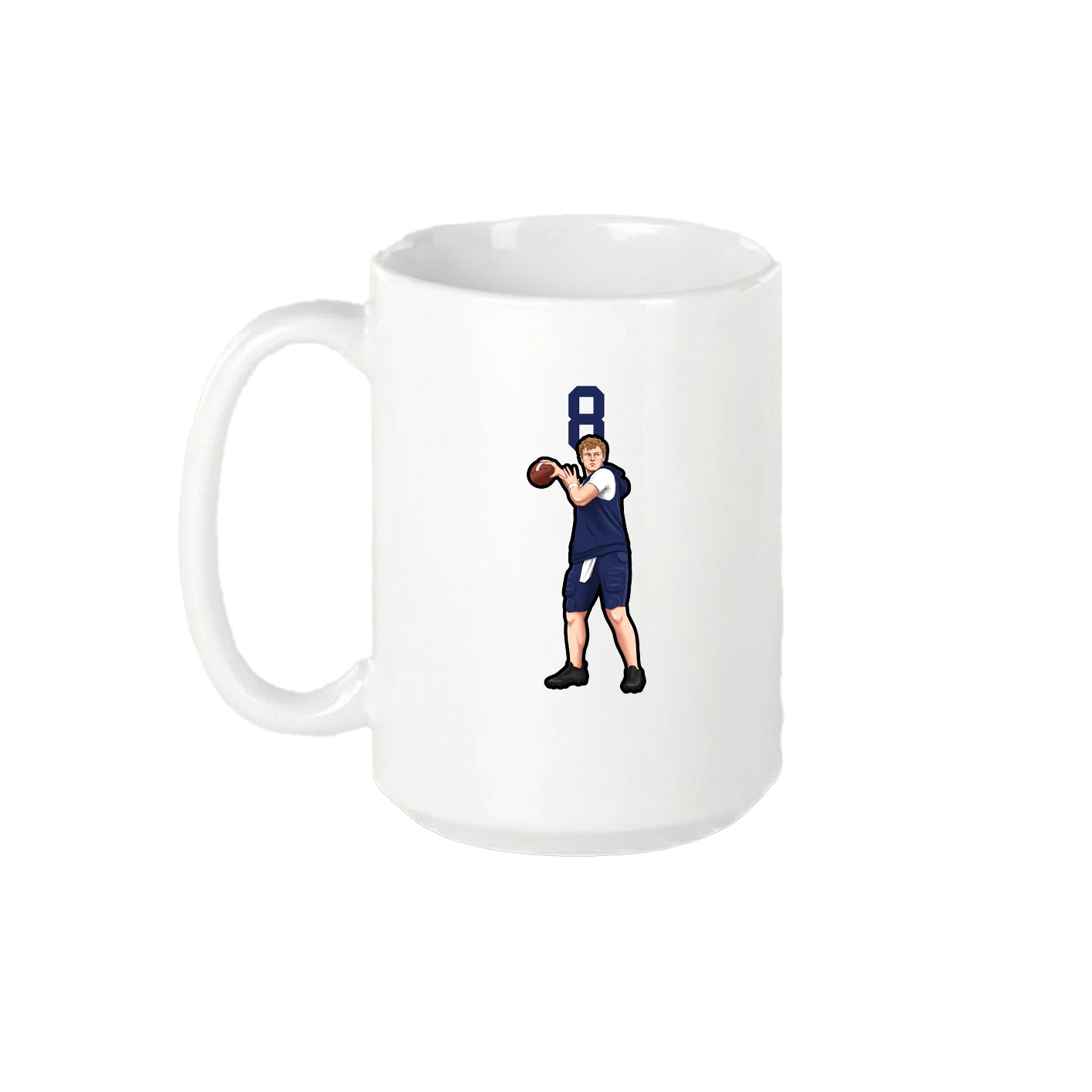 15oz Coffee Mug — Number Top in White