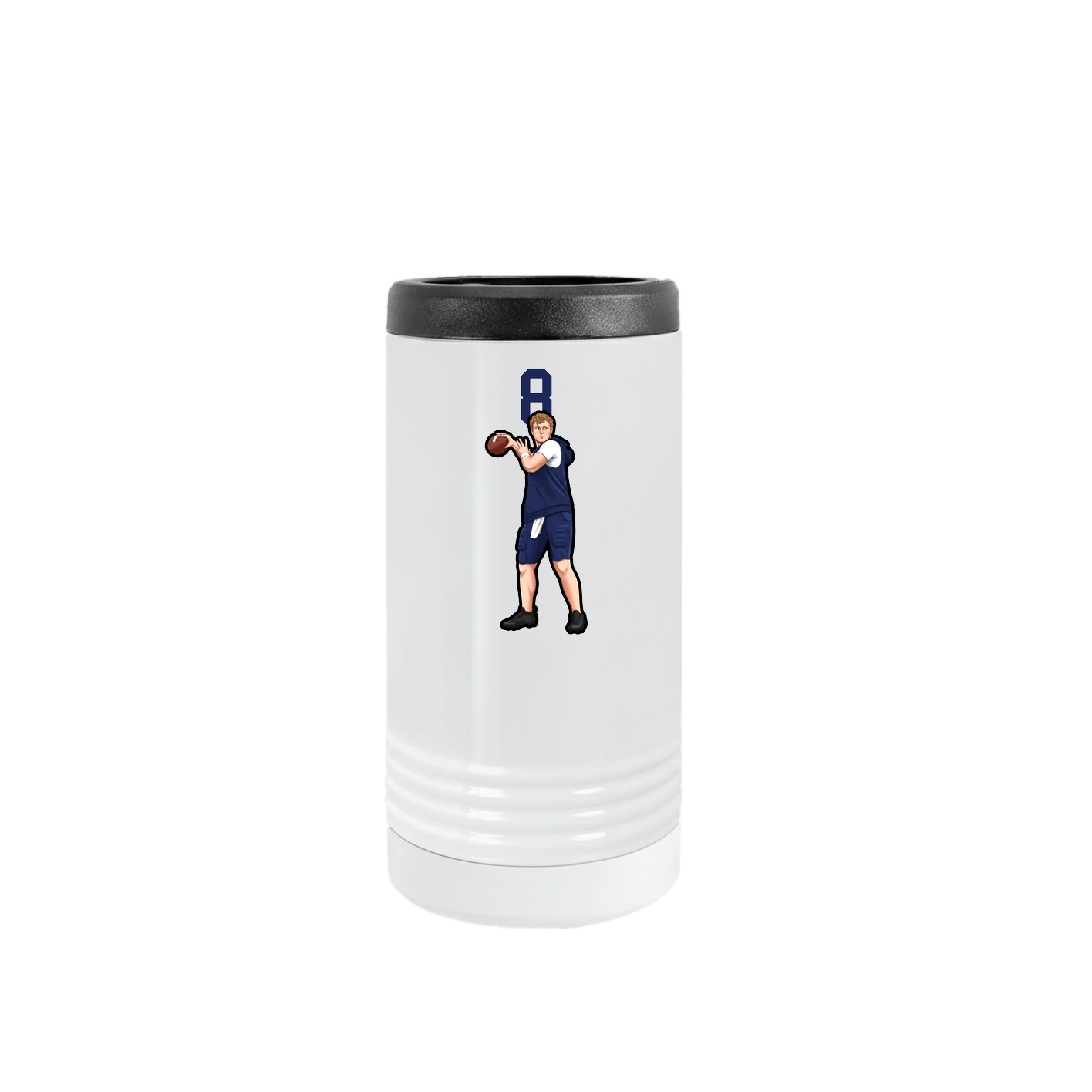 Slim Beverage Holder — Number Top in White