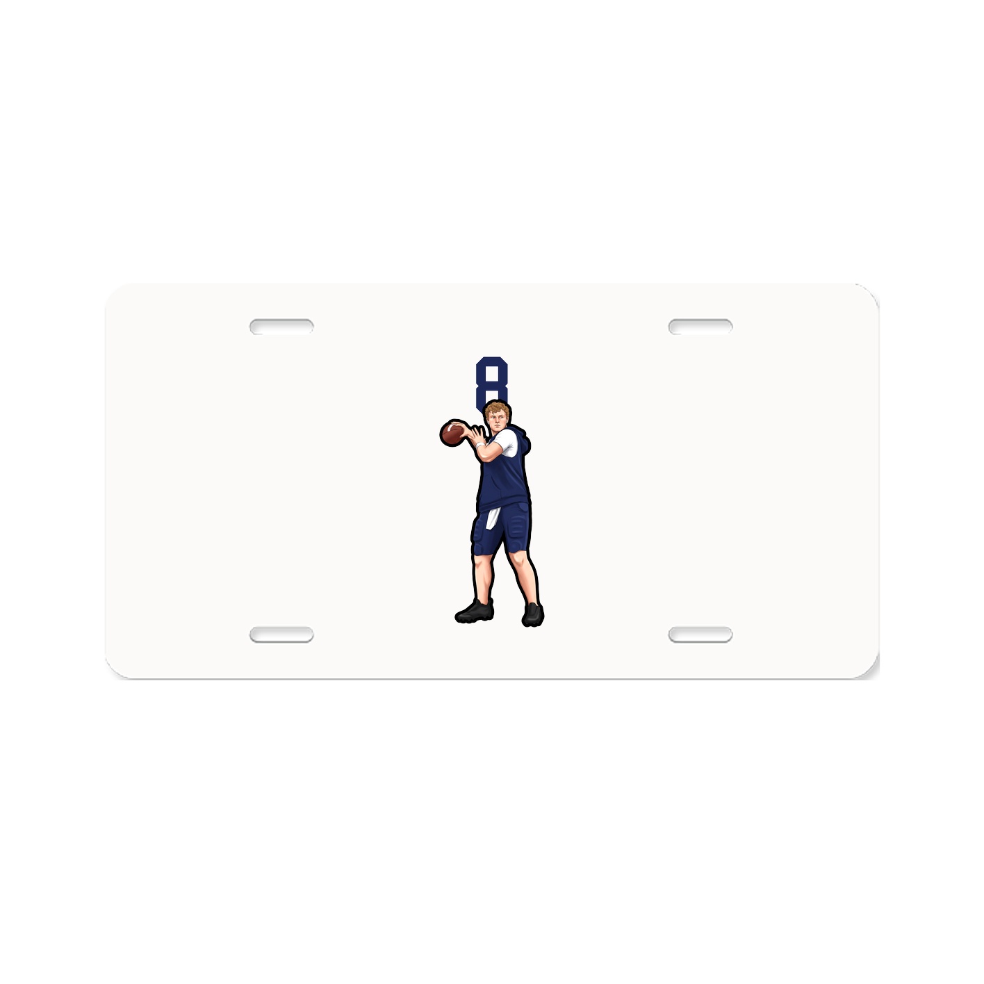 License Plate — Number Top in Classic