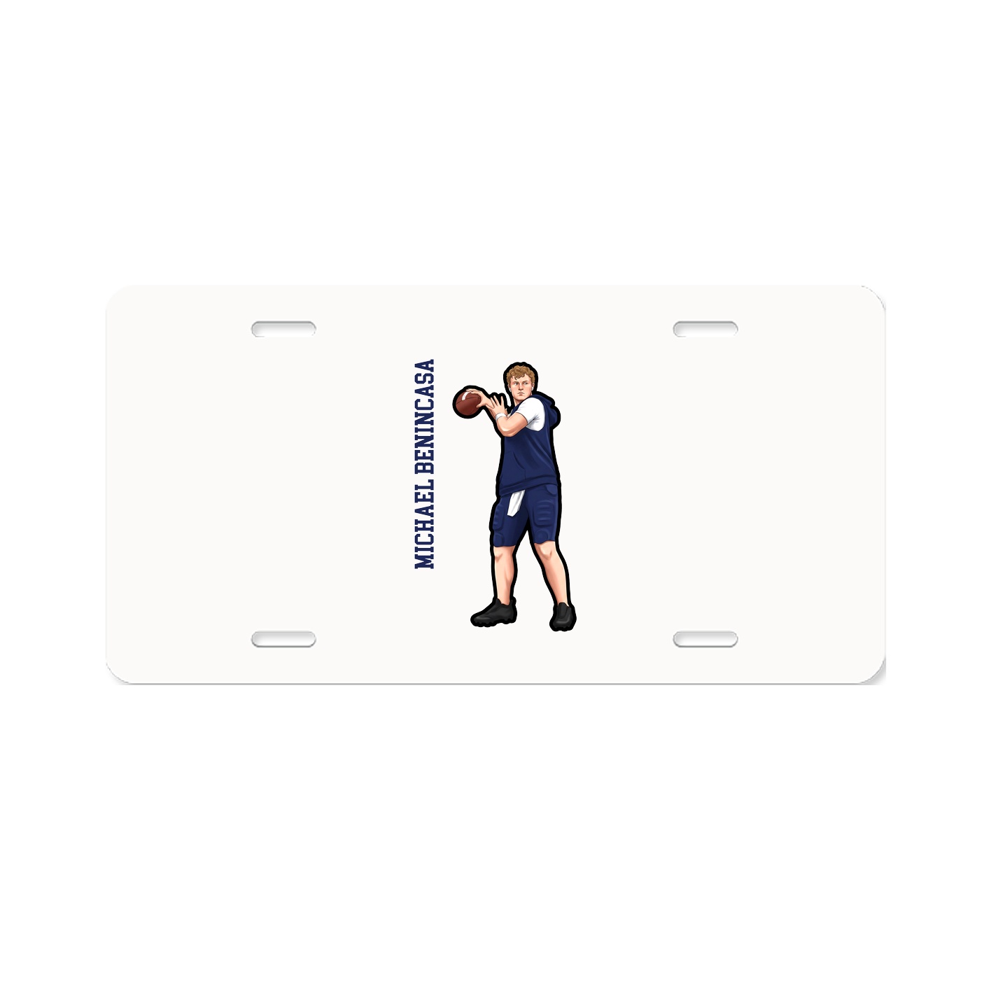 License Plate — Name Vertical in Classic