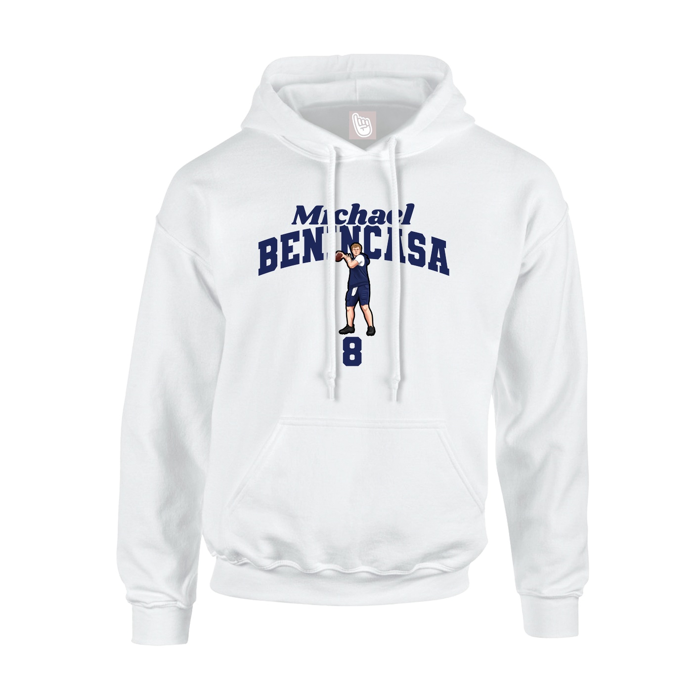 Youth Hoodie — Signature Arch in White