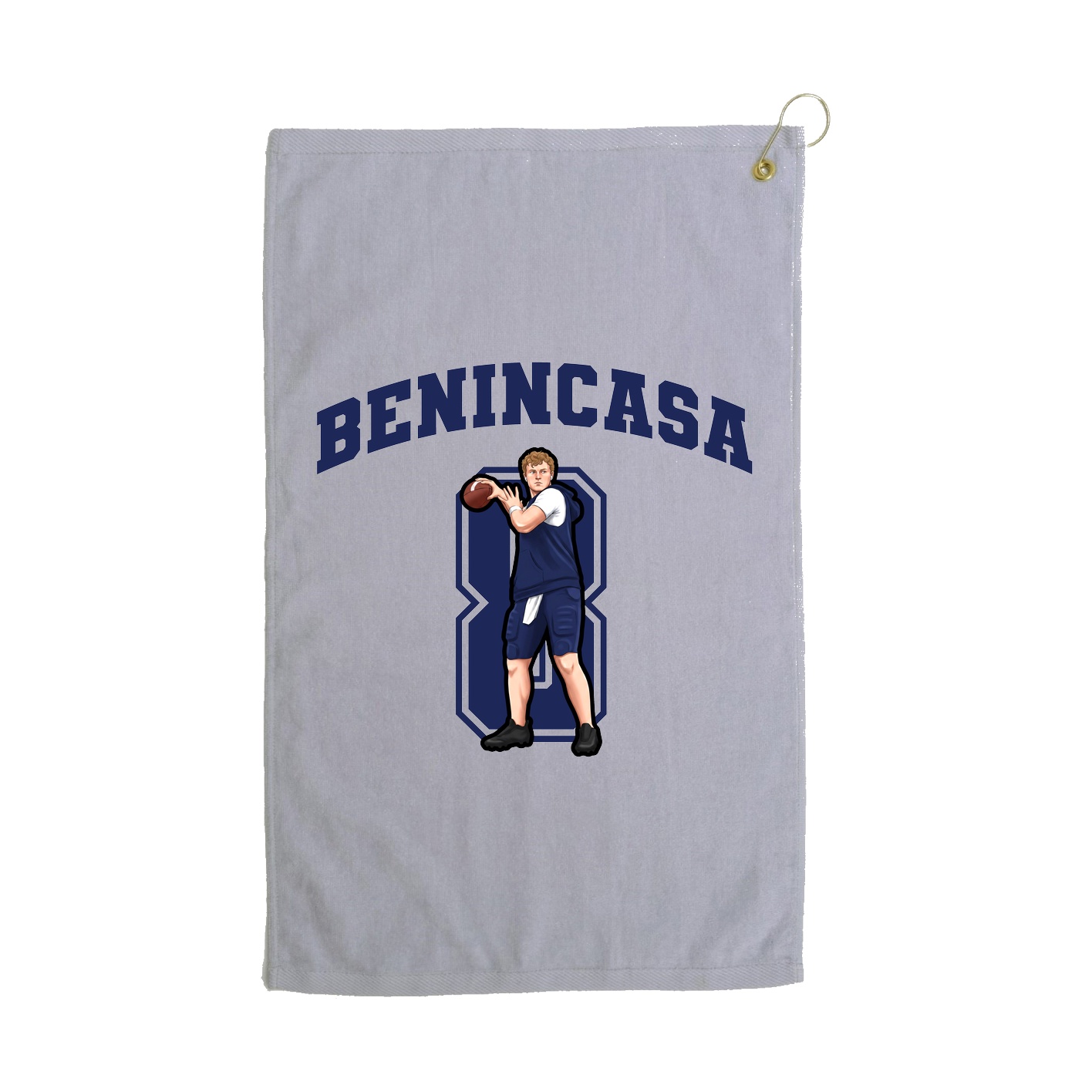 Golf Towel — Number in Grey