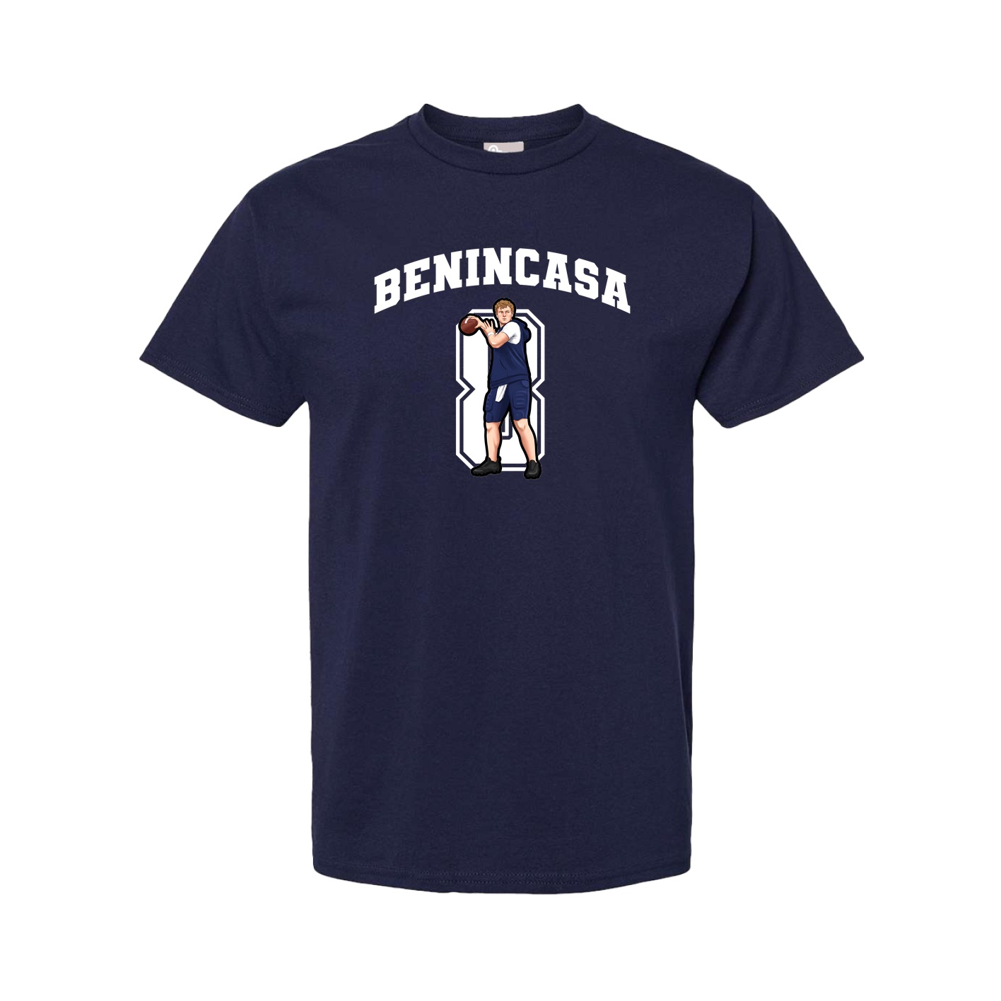 Youth Tee — Number in Navy