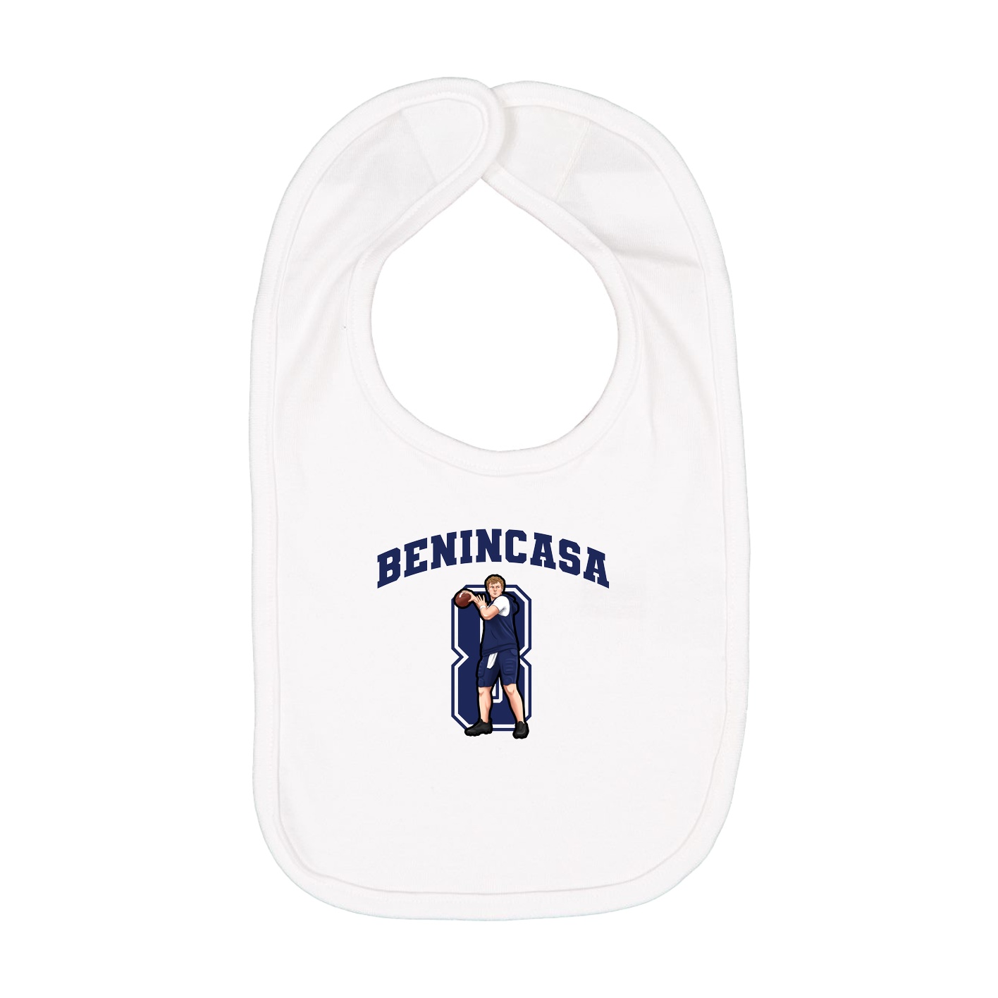 Infant Bib — Number in White