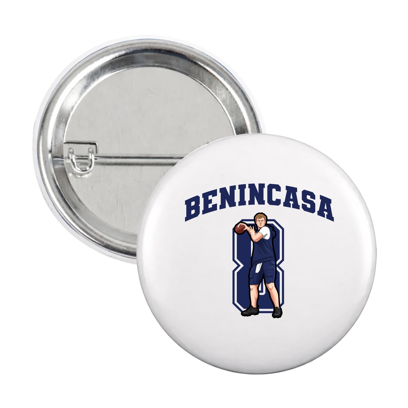Game Day Button — Number in White