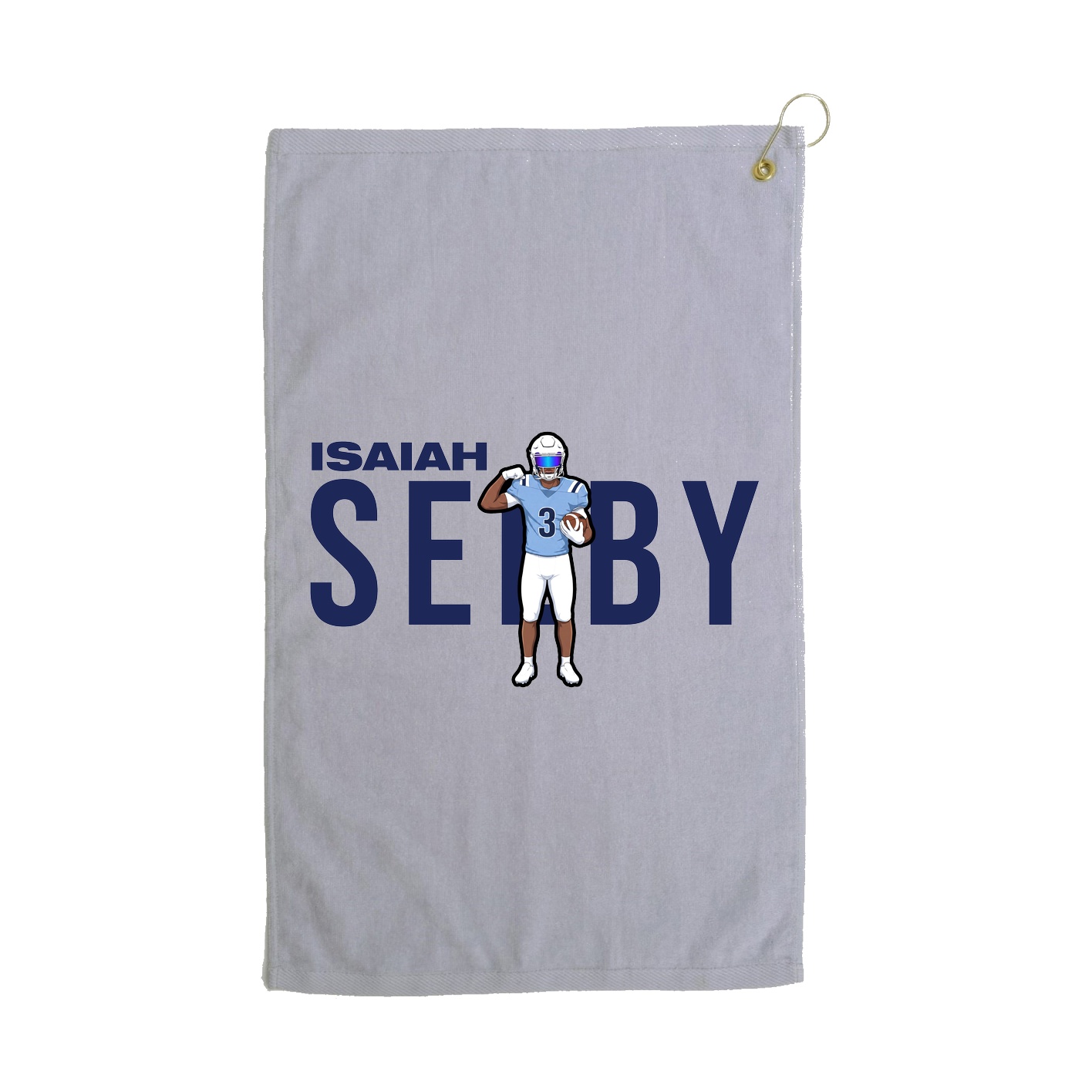 Golf Towel — Player Name in Grey
