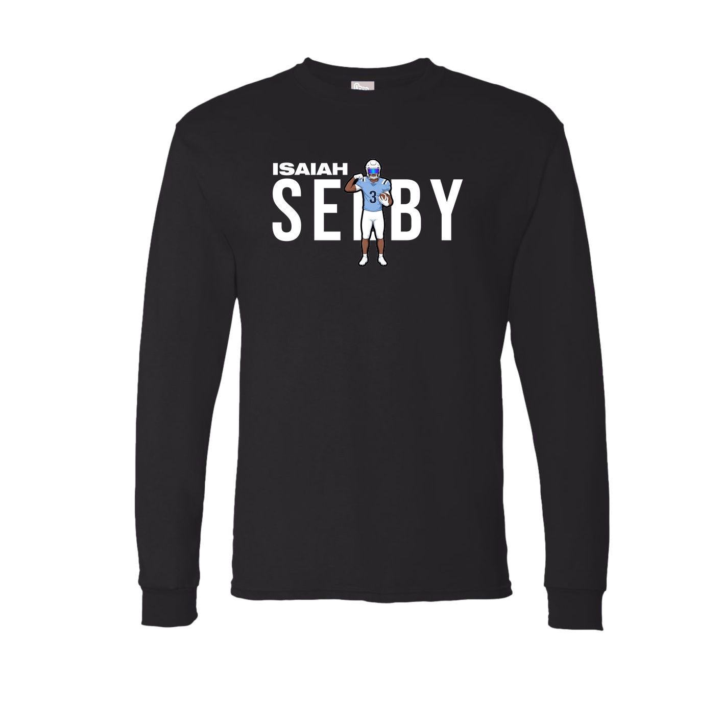 Long Sleeve Tee — Player Name in Black
