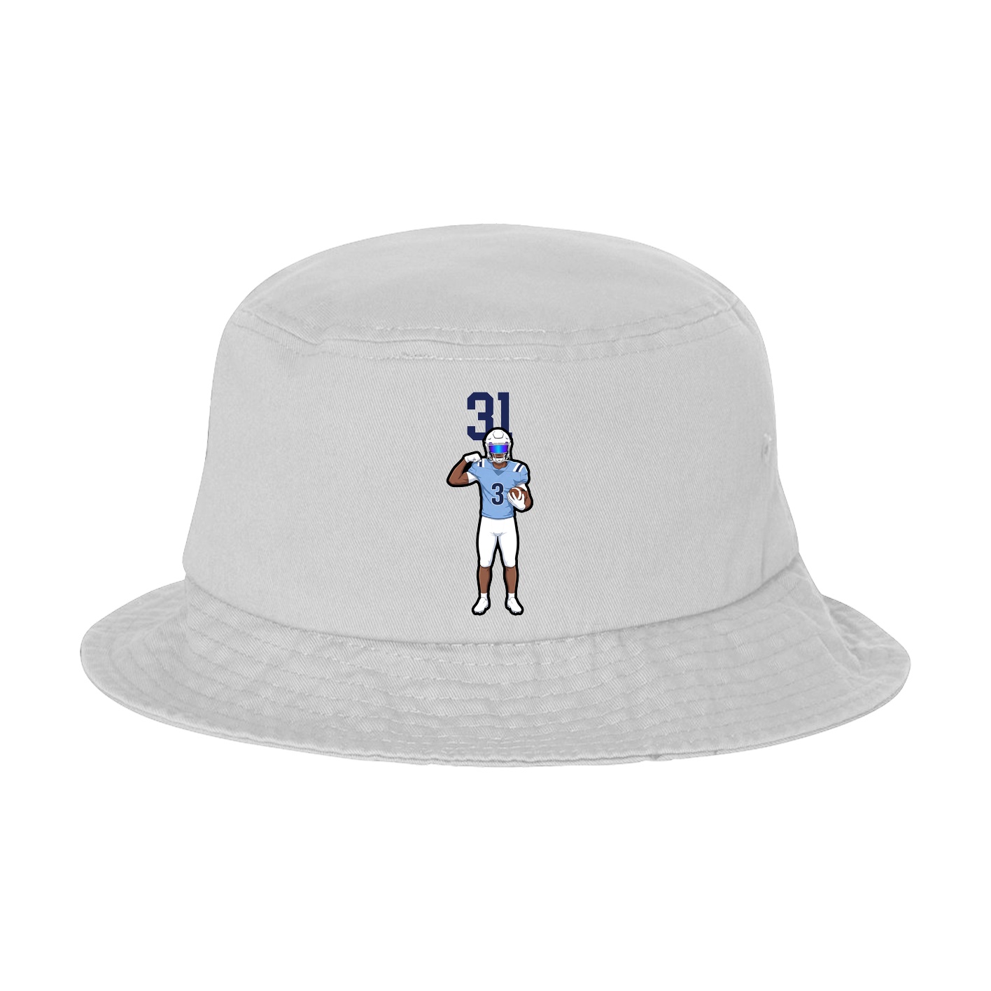 Bucket Cap — Number Top in White