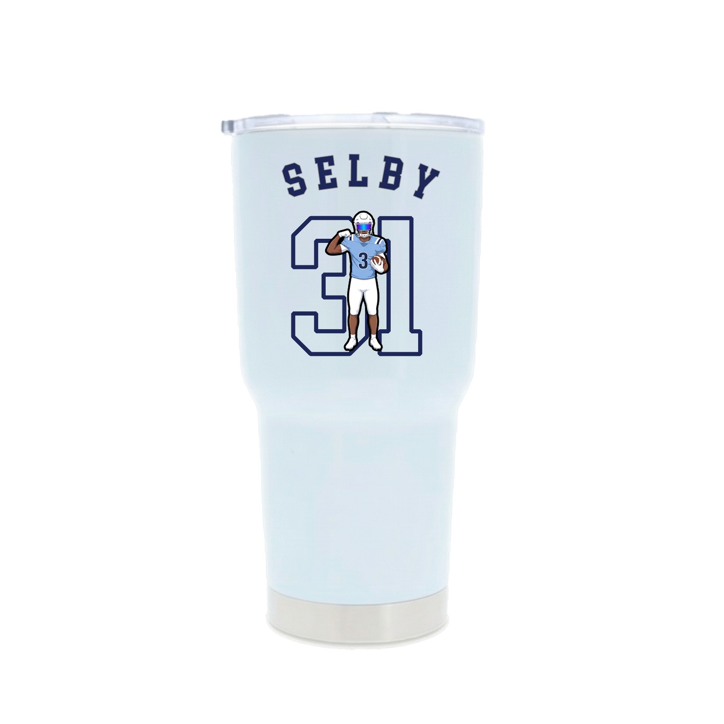 30oz Stainless Steel Tumbler — Shirsey Arch in White