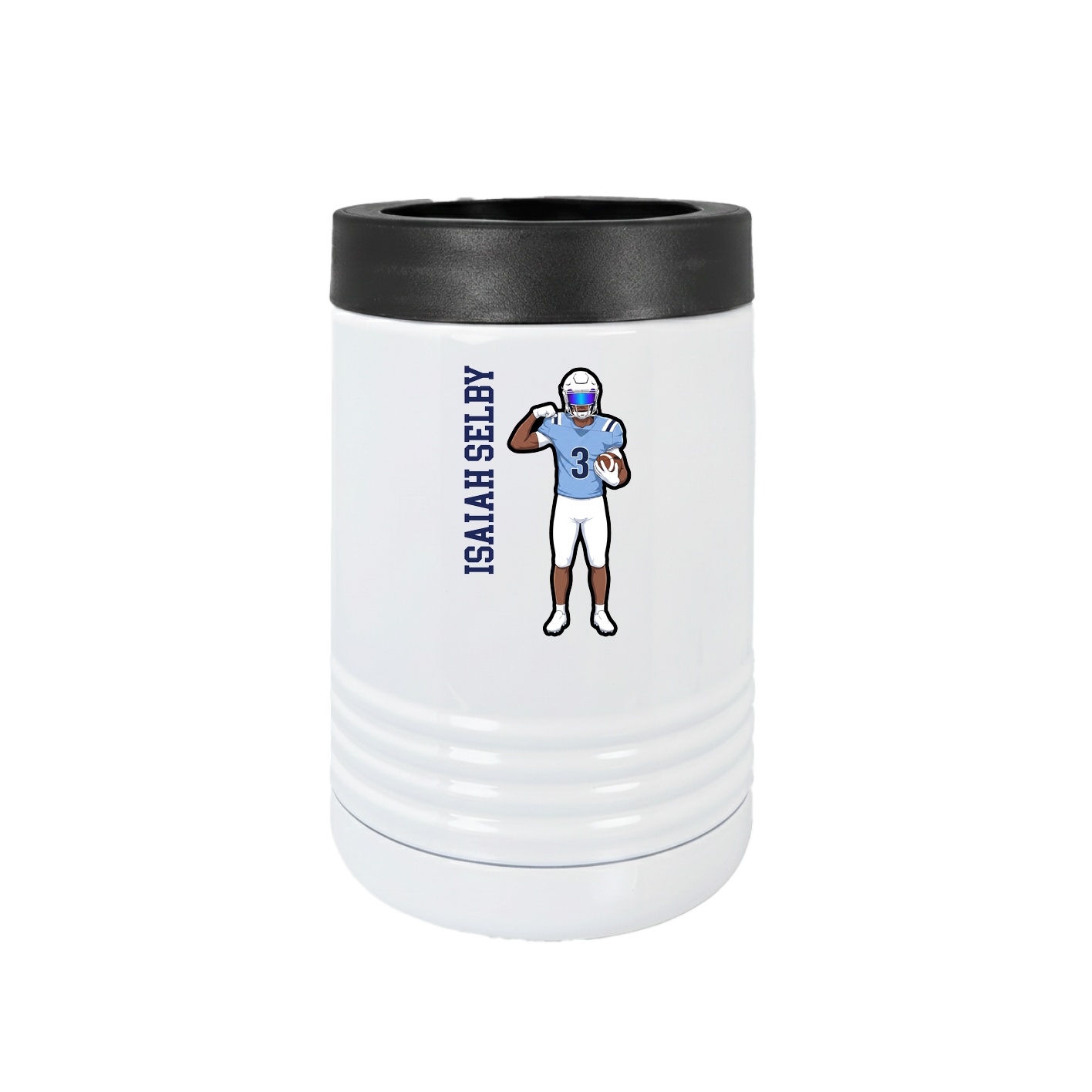 Beverage Holder — Name Vertical in White