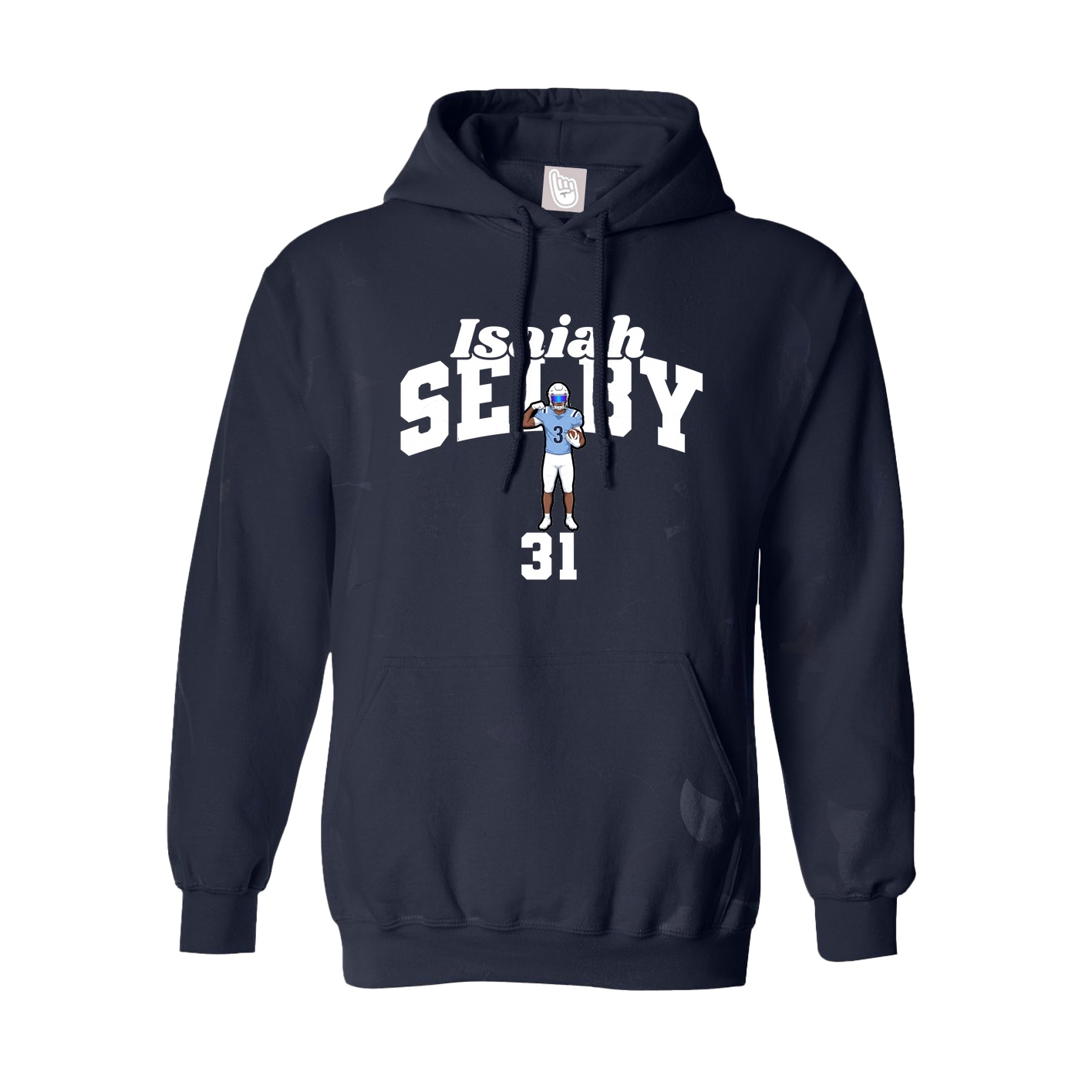 Youth Hoodie — Signature Arch in Navy