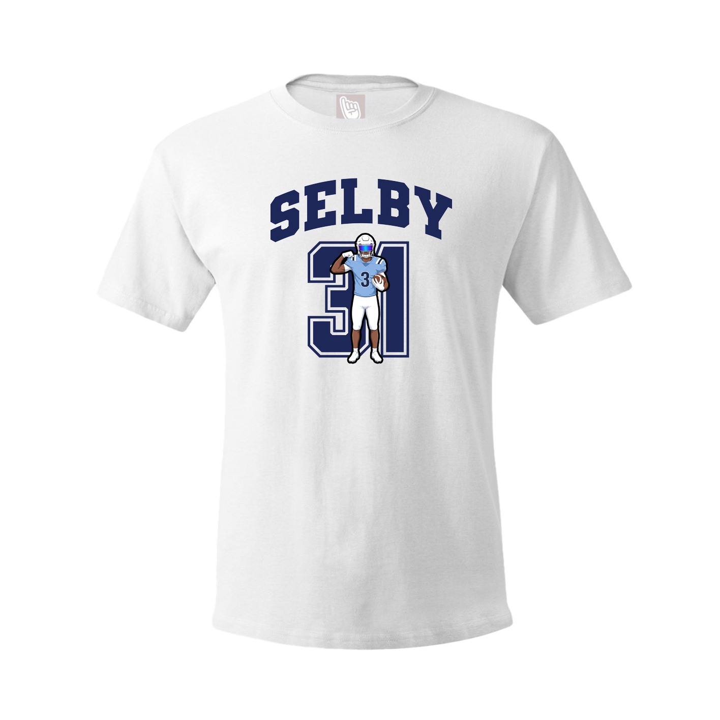 Youth Tee — Number in White