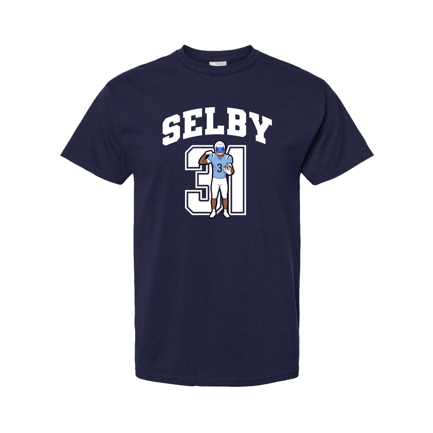 Youth Tee — Number in Navy