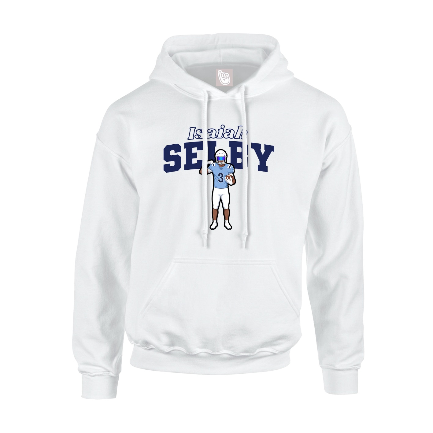 Hoodie — Name Arch in White