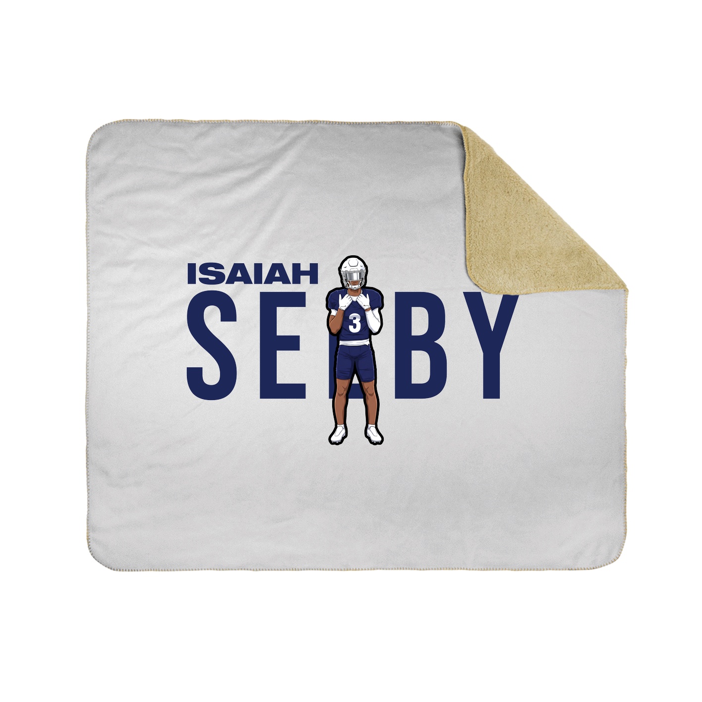 Throw Blanket — Player Name in White