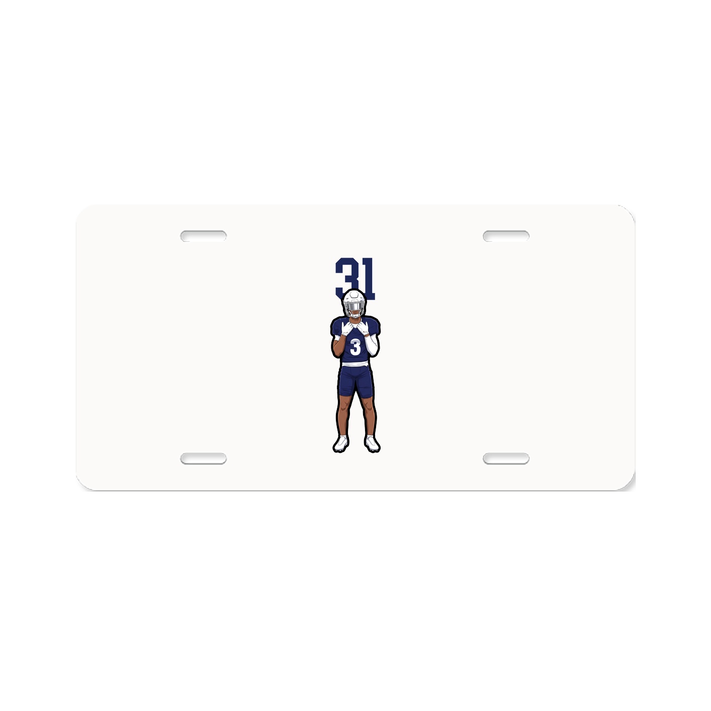 License Plate — Number Top in Classic