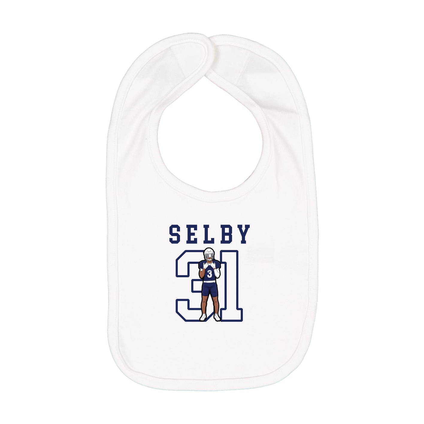 Infant Bib — Shirsey in White