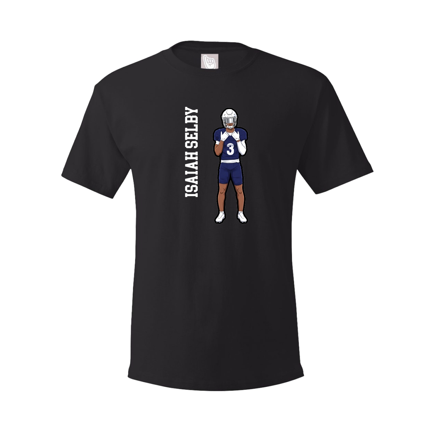 Youth Tee — Name Vertical in Black