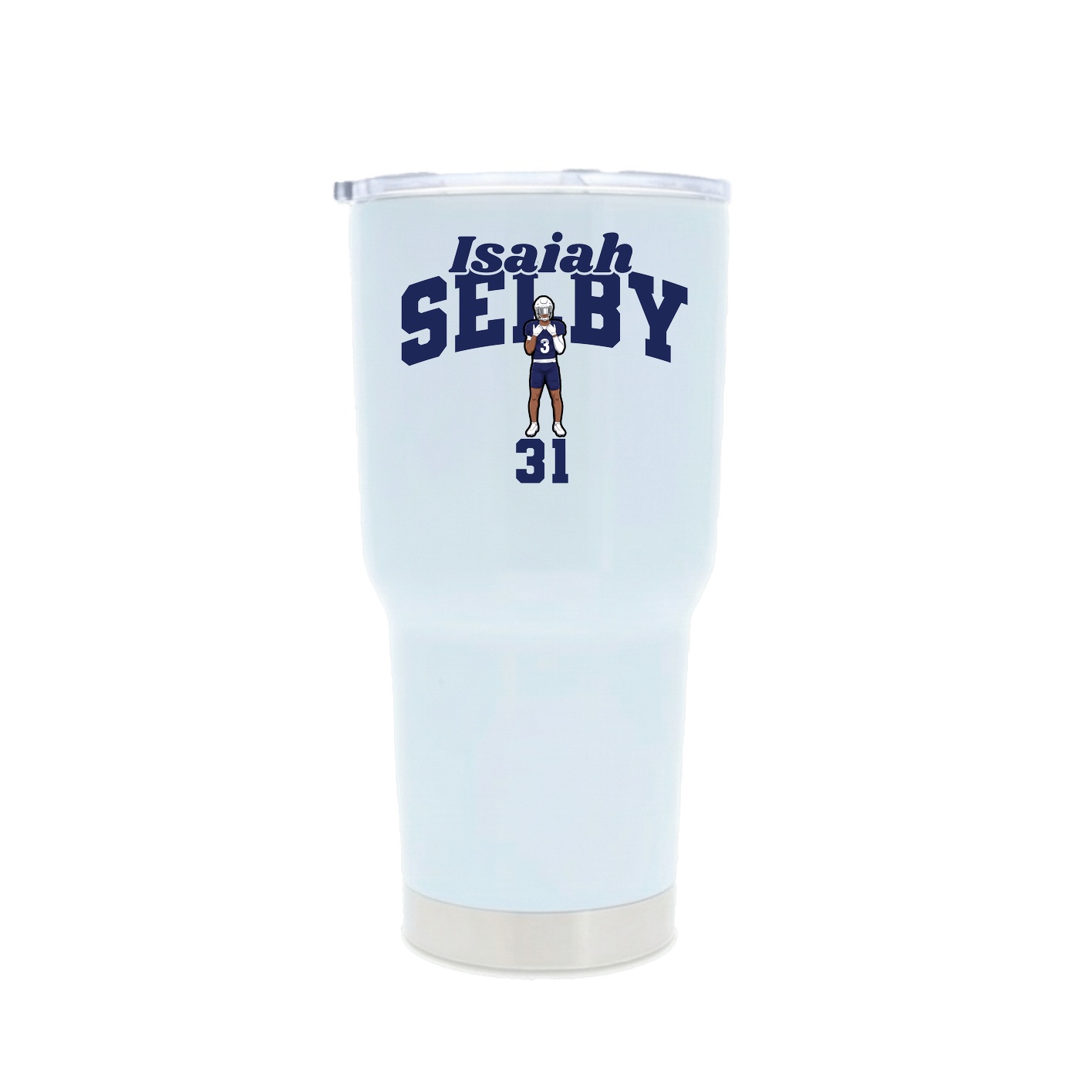 30oz Stainless Steel Tumbler — Signature Arch in White