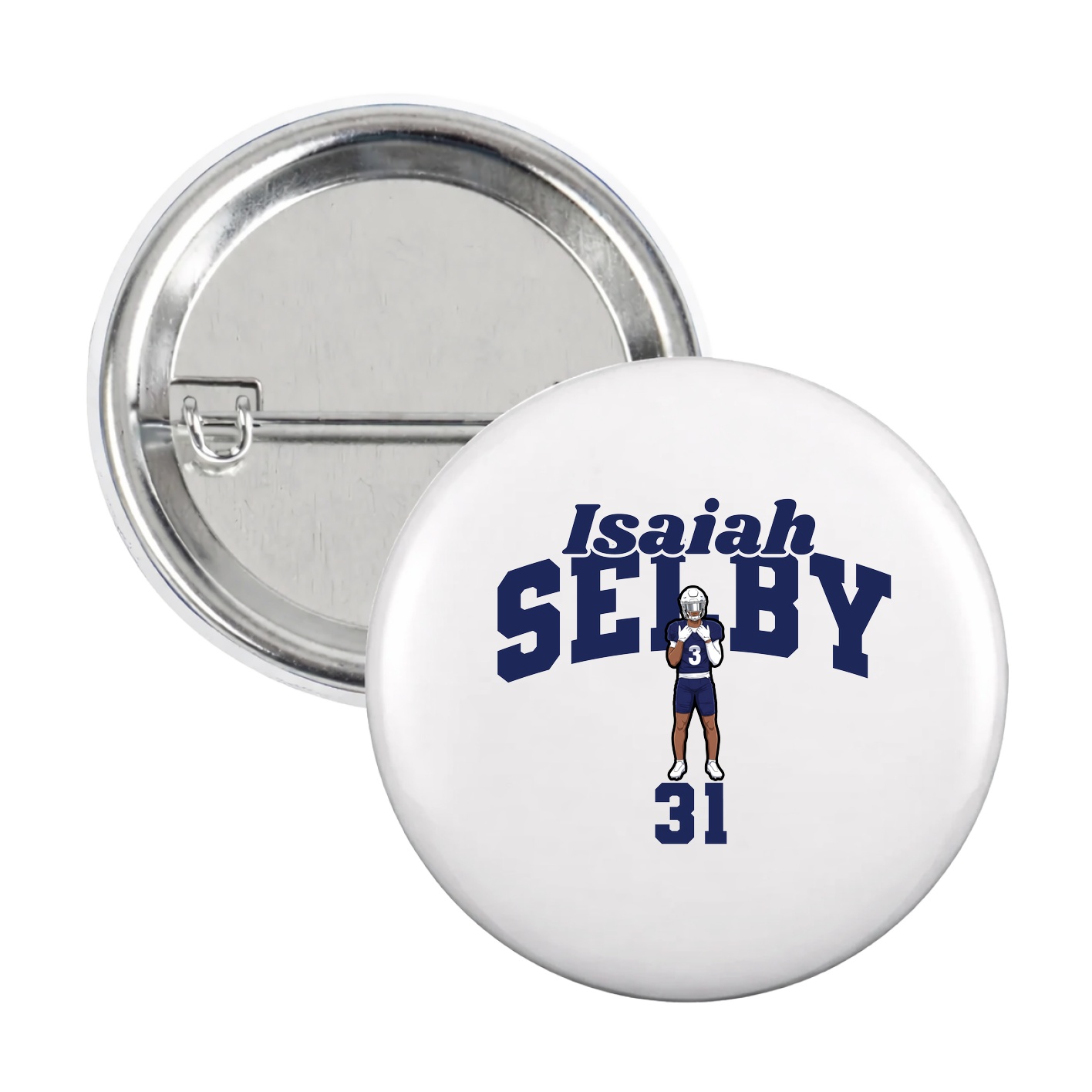 Game Day Button — Signature Arch in White