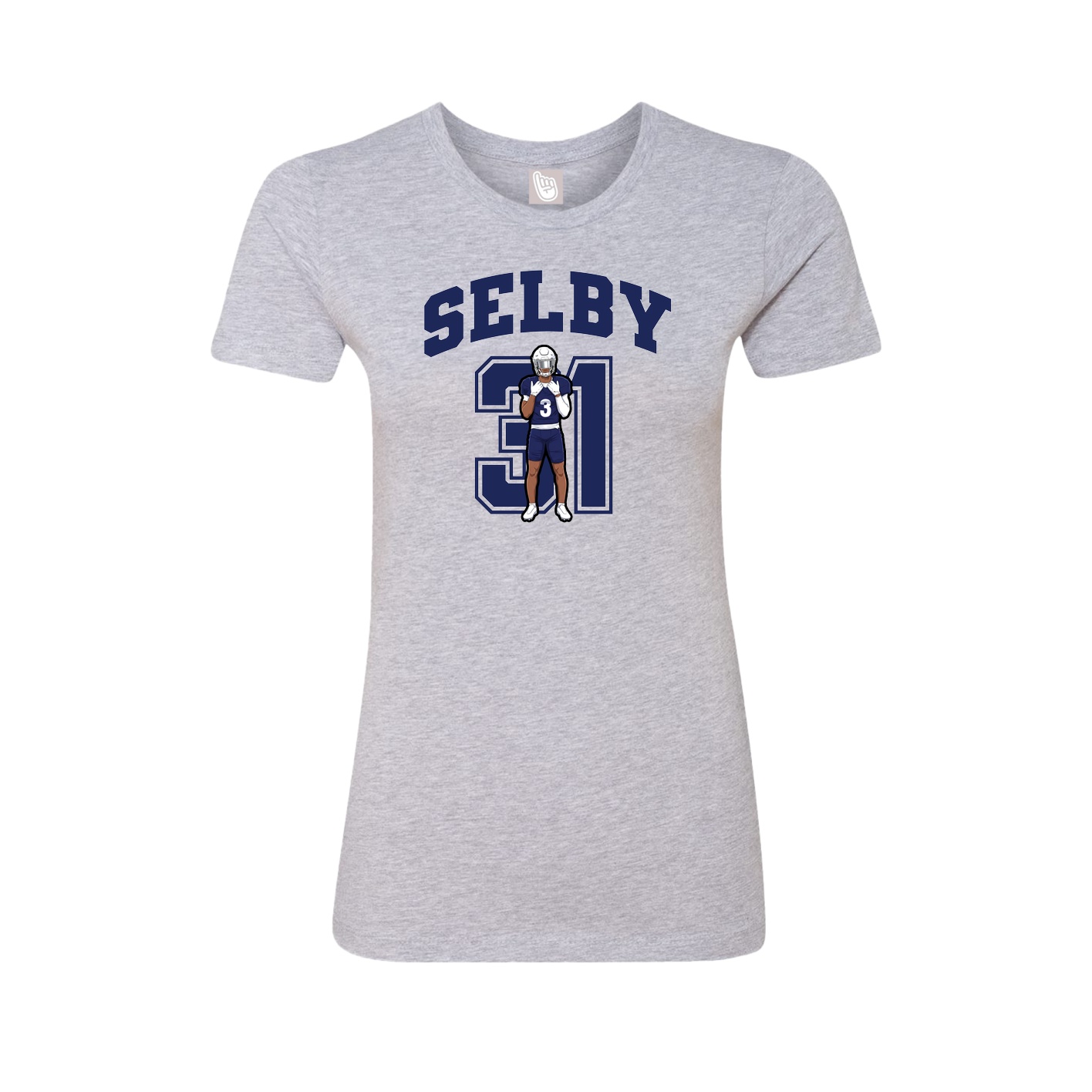 Womens Tee — Number in Grey