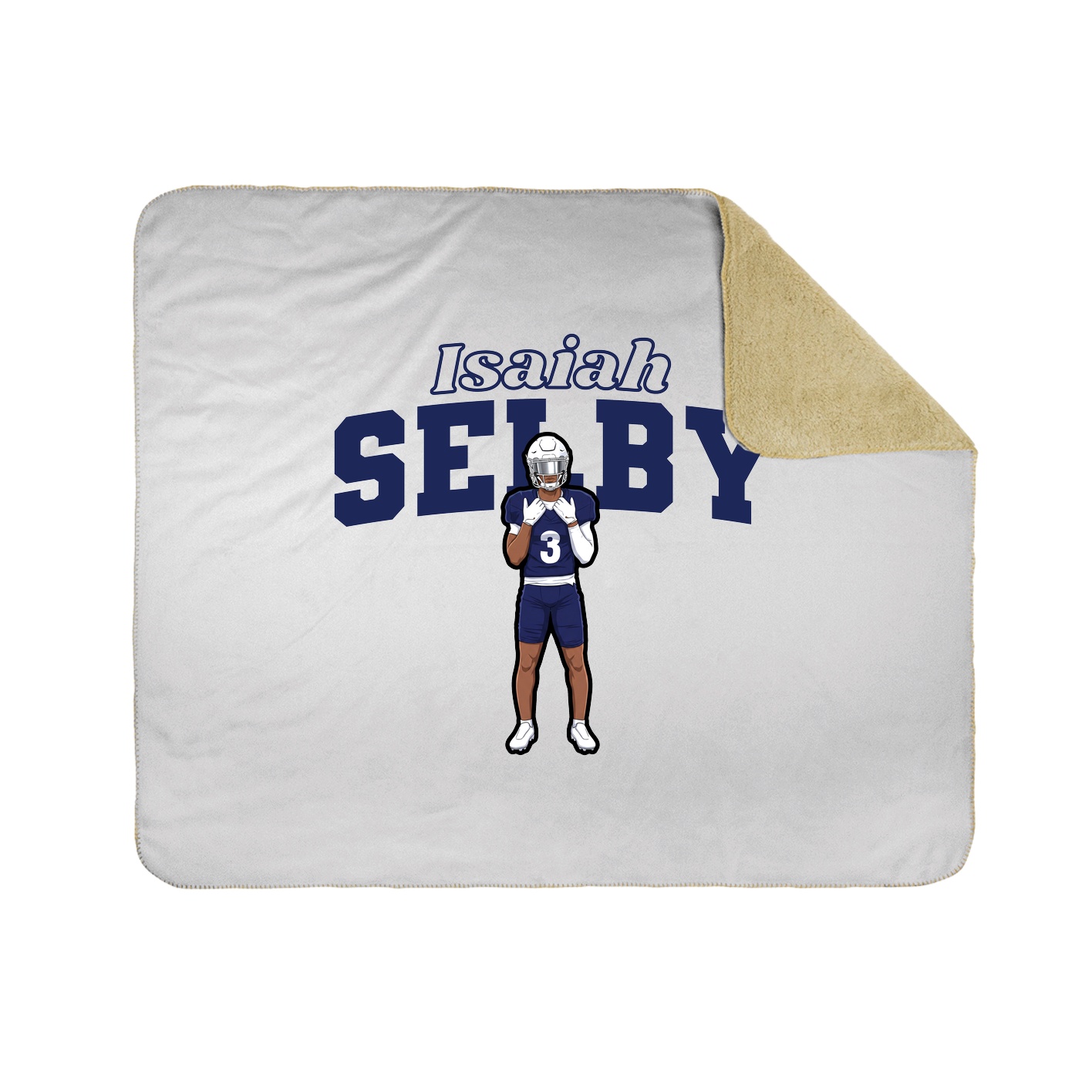 Throw Blanket — Name Arch in White