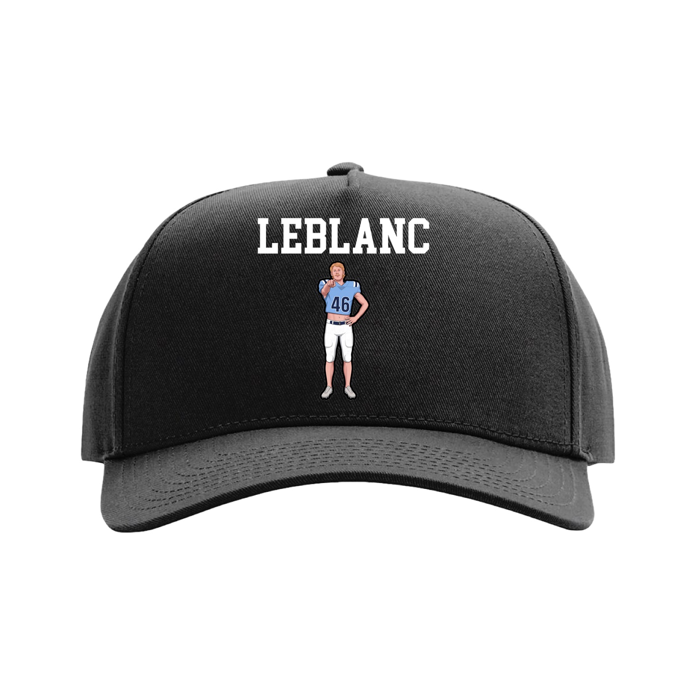 Full Fabric Five-Panel Champ Cap — Shirsey in Black