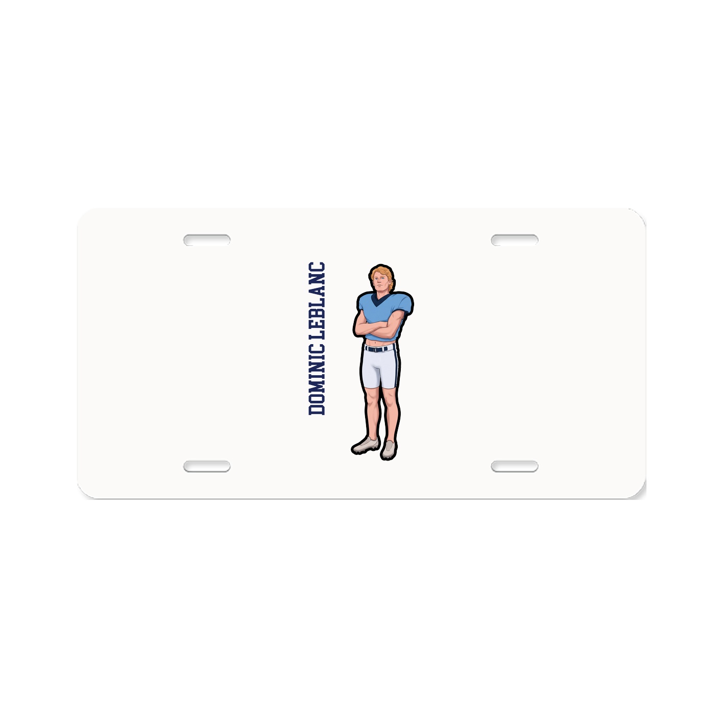 License Plate — Name Vertical in Classic