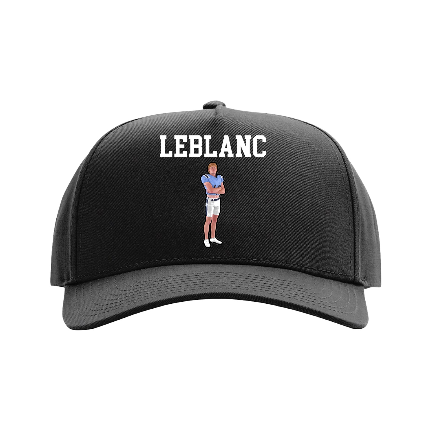 Full Fabric Five-Panel Champ Cap — Shirsey in Black
