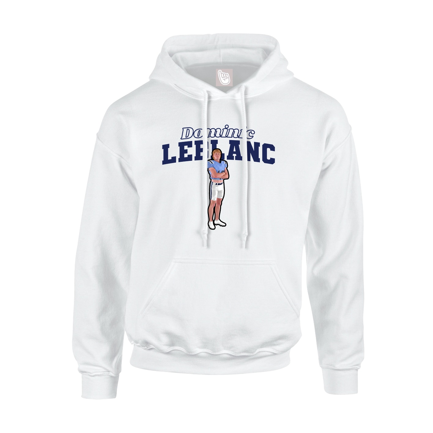 Hoodie — Name Arch in White