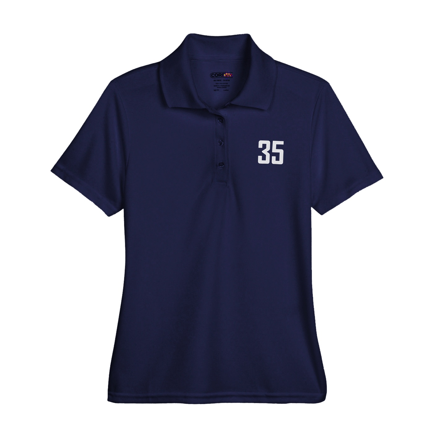 Womens Performance Polo — Front Shirsy in Navy