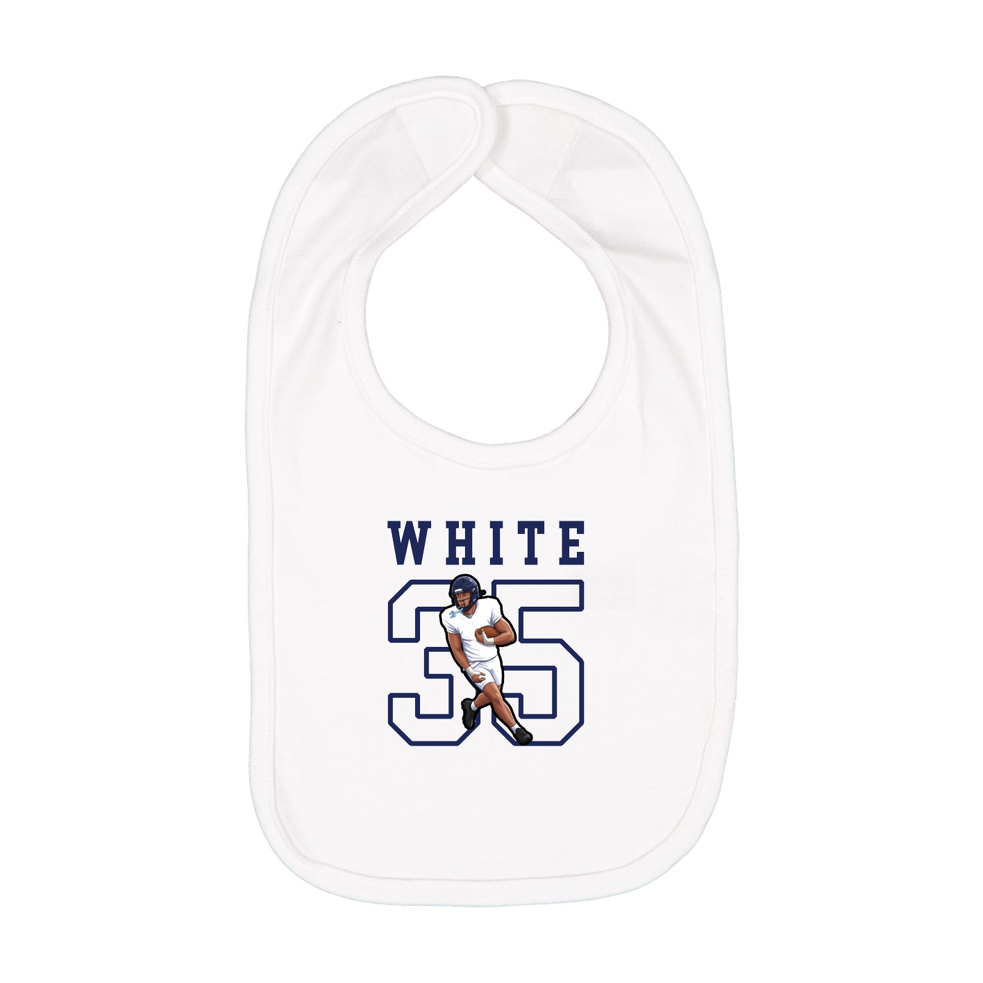Infant Bib — Shirsey in White