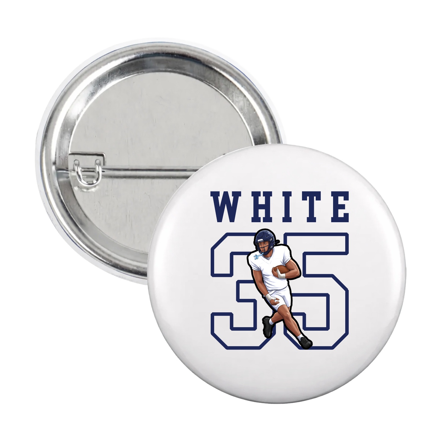 Game Day Button — Shirsey in White