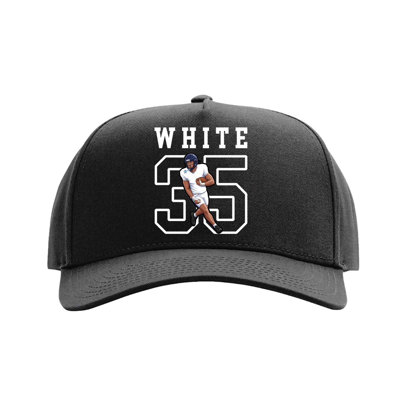 Full Fabric Five-Panel Champ Cap — Shirsey in Black