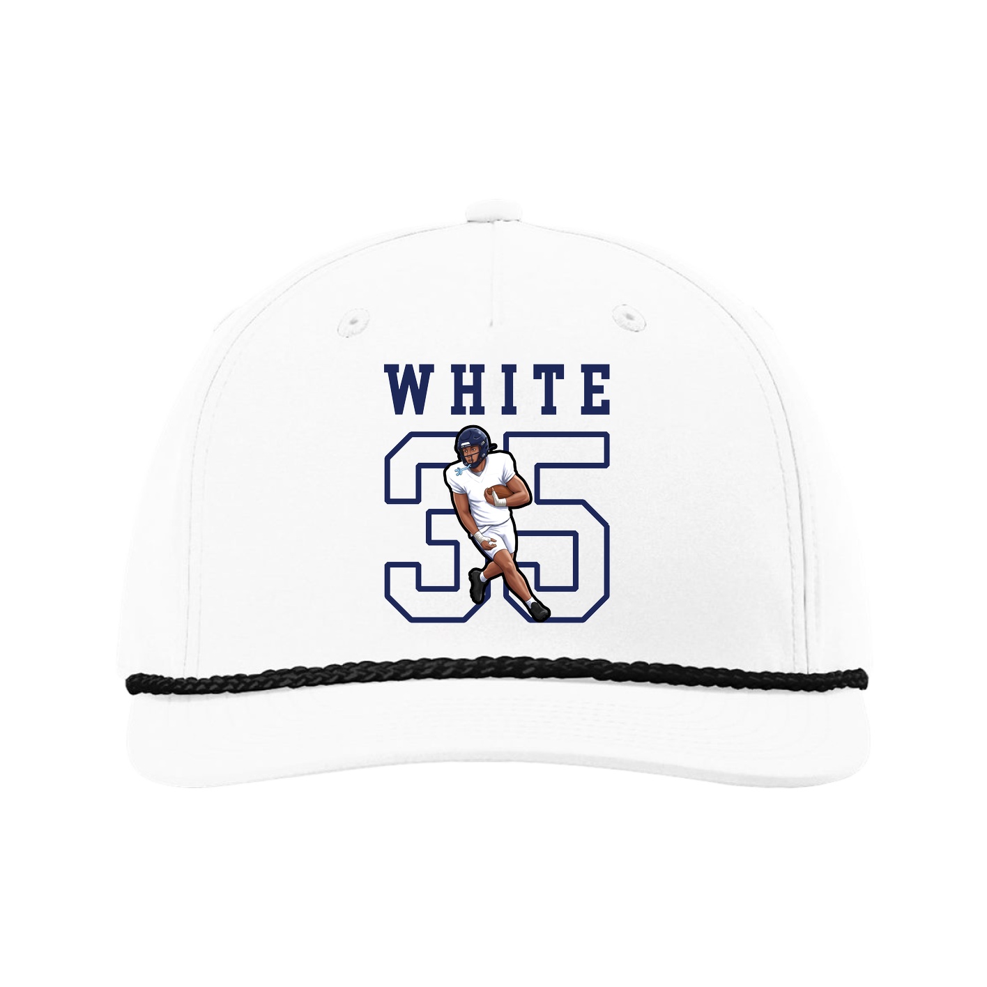 Five-Panel Classic Rope Cap — Shirsey in White