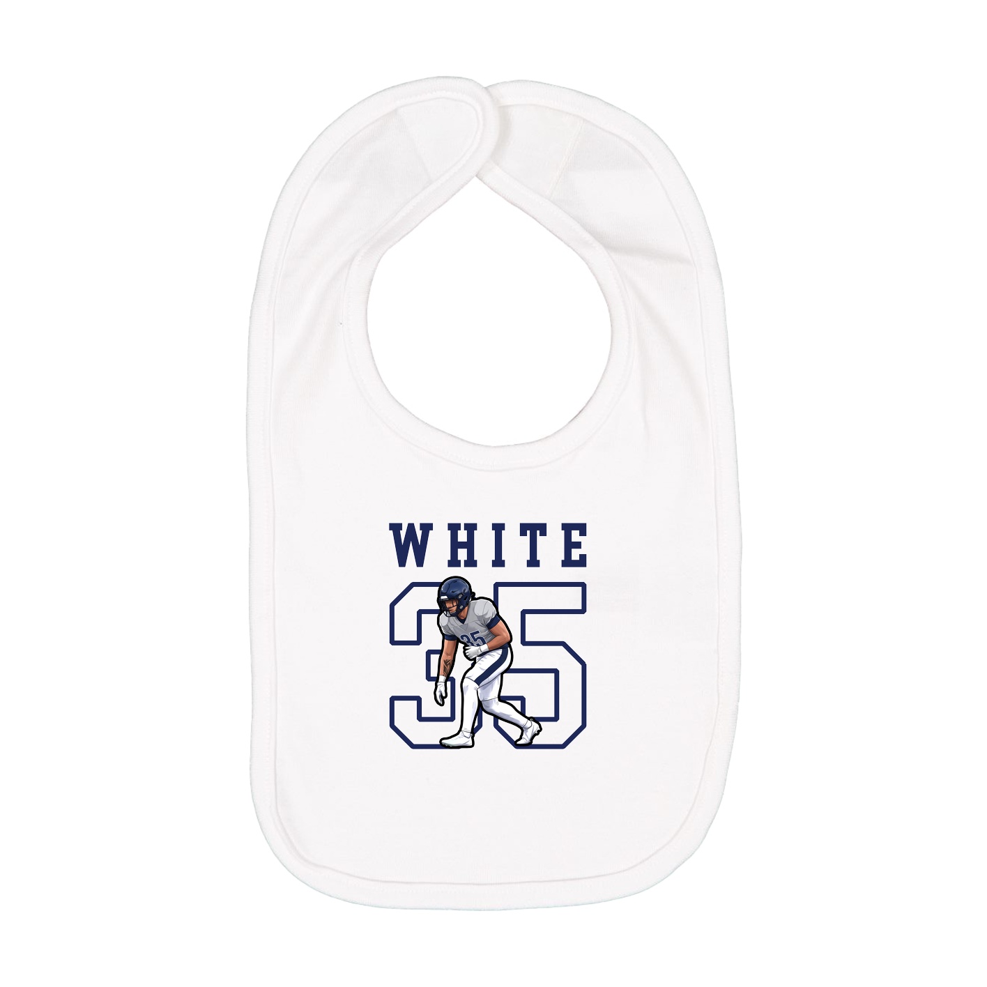 Infant Bib — Shirsey in White