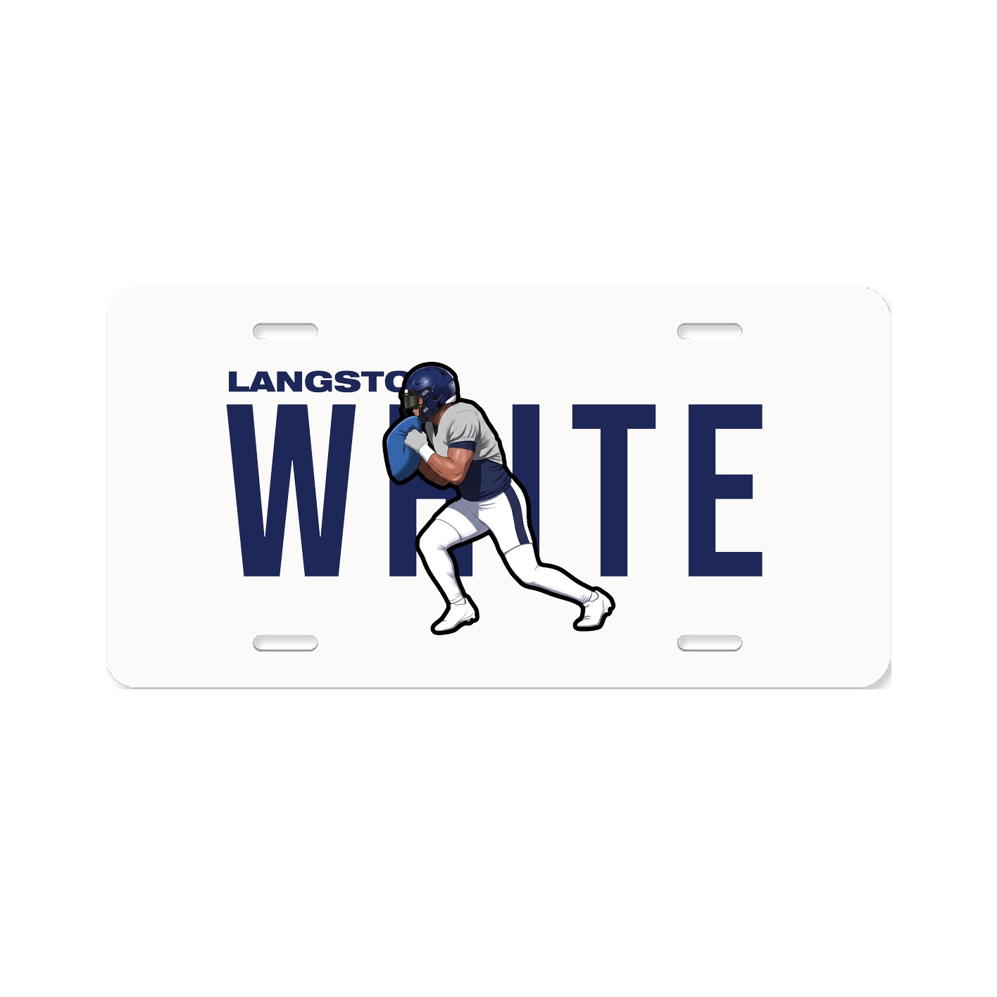 License Plate — Player Name in Classic