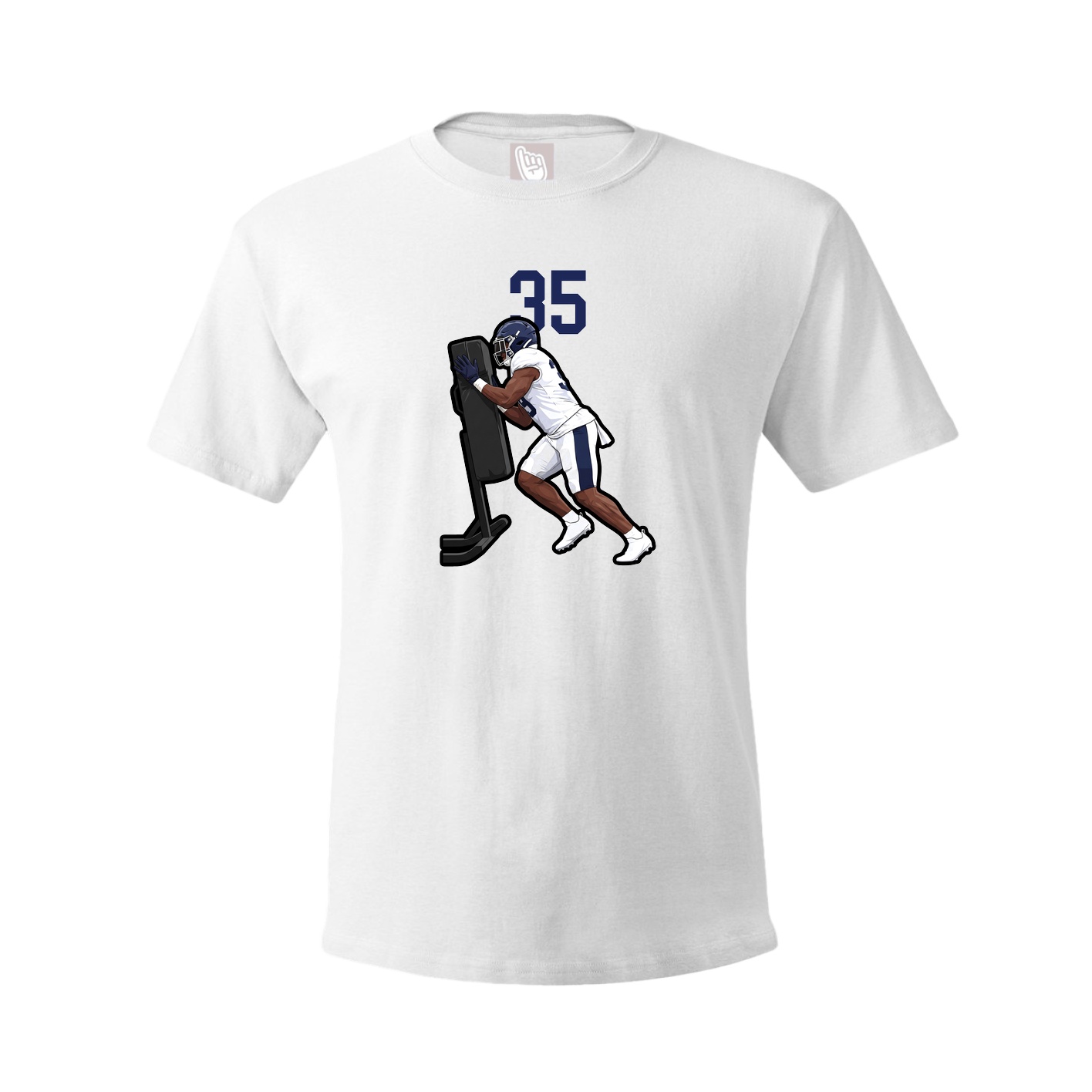 Youth Tee — Number Top in White
