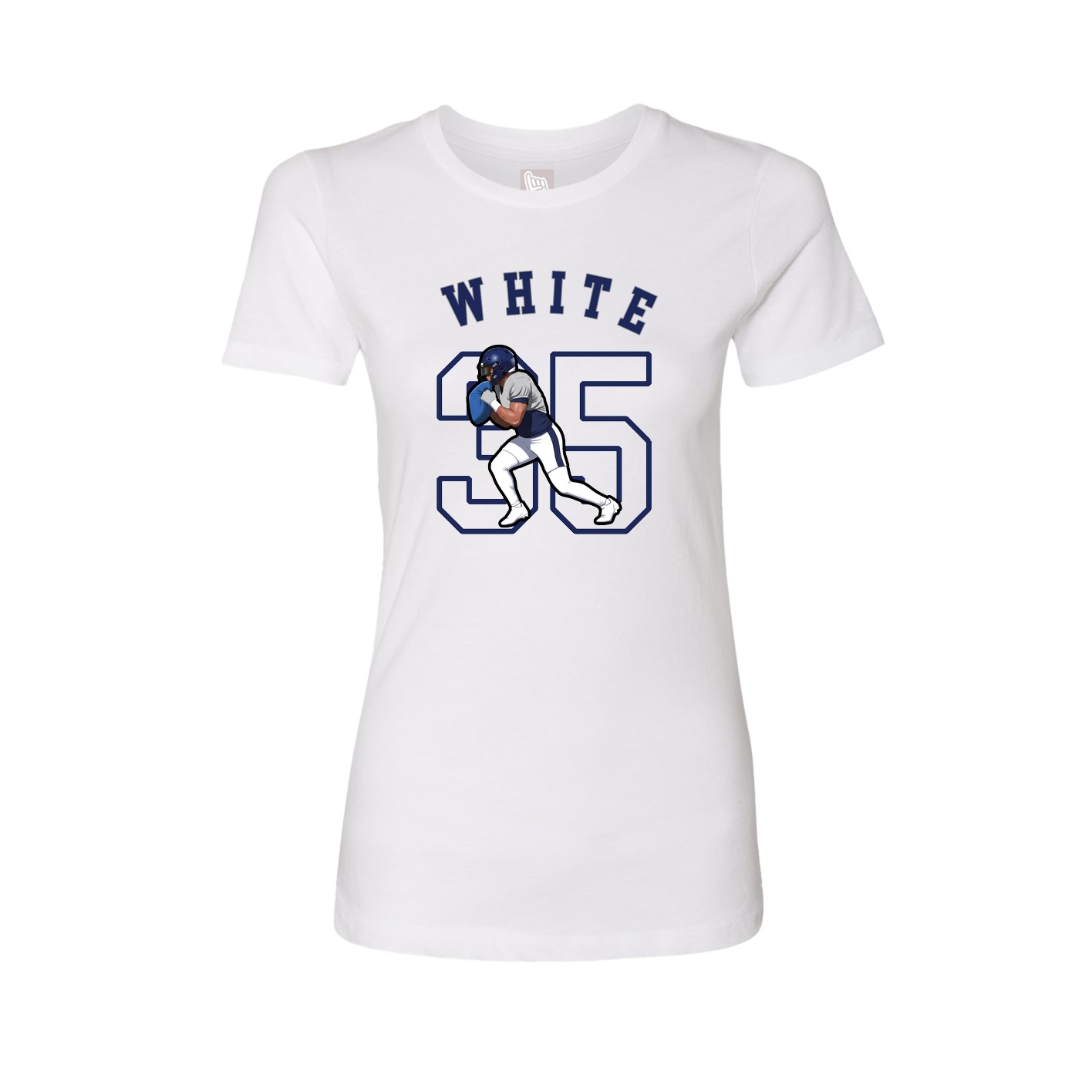 Fitted Women's Tee — Shirsey Arch in White