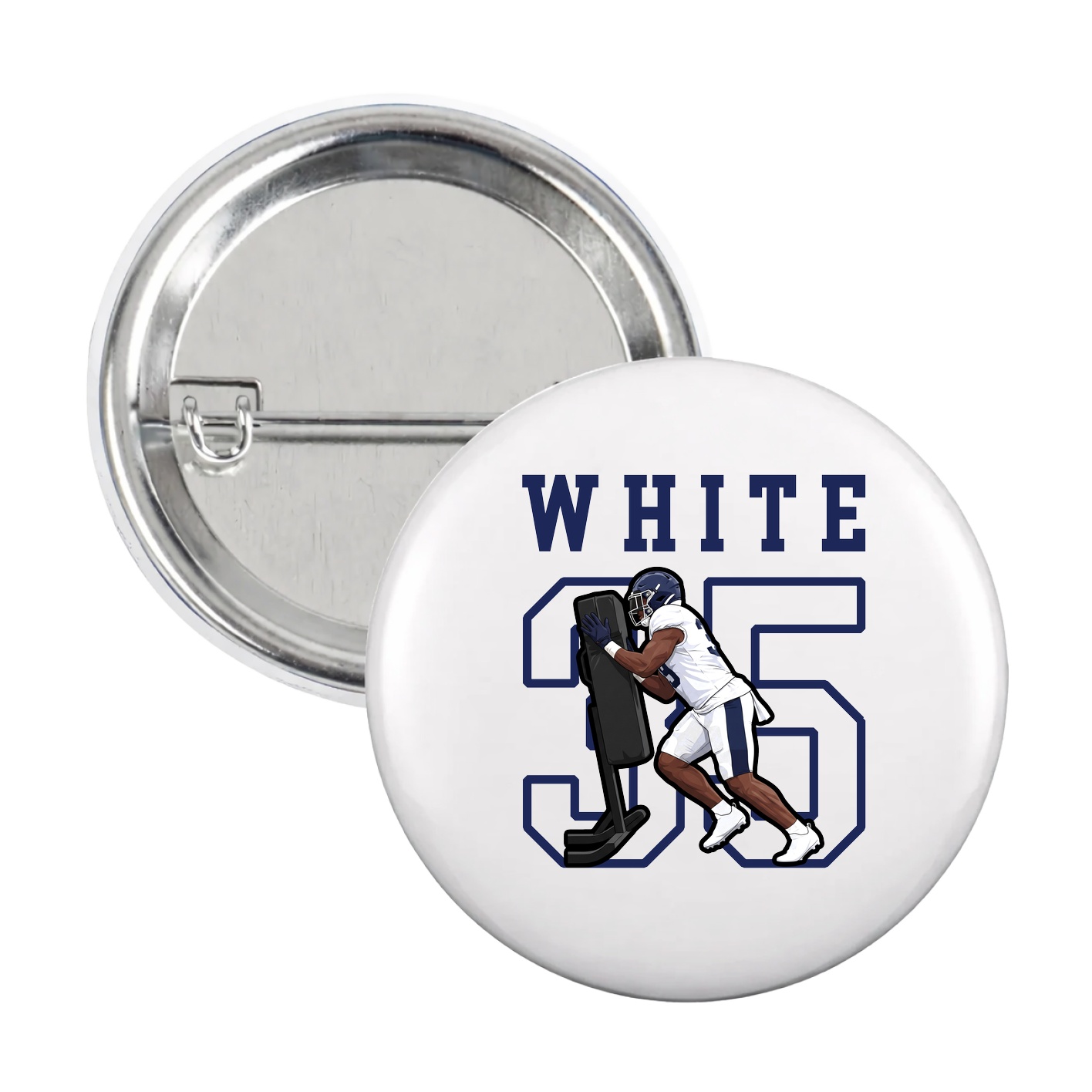 Game Day Button — Shirsey in White