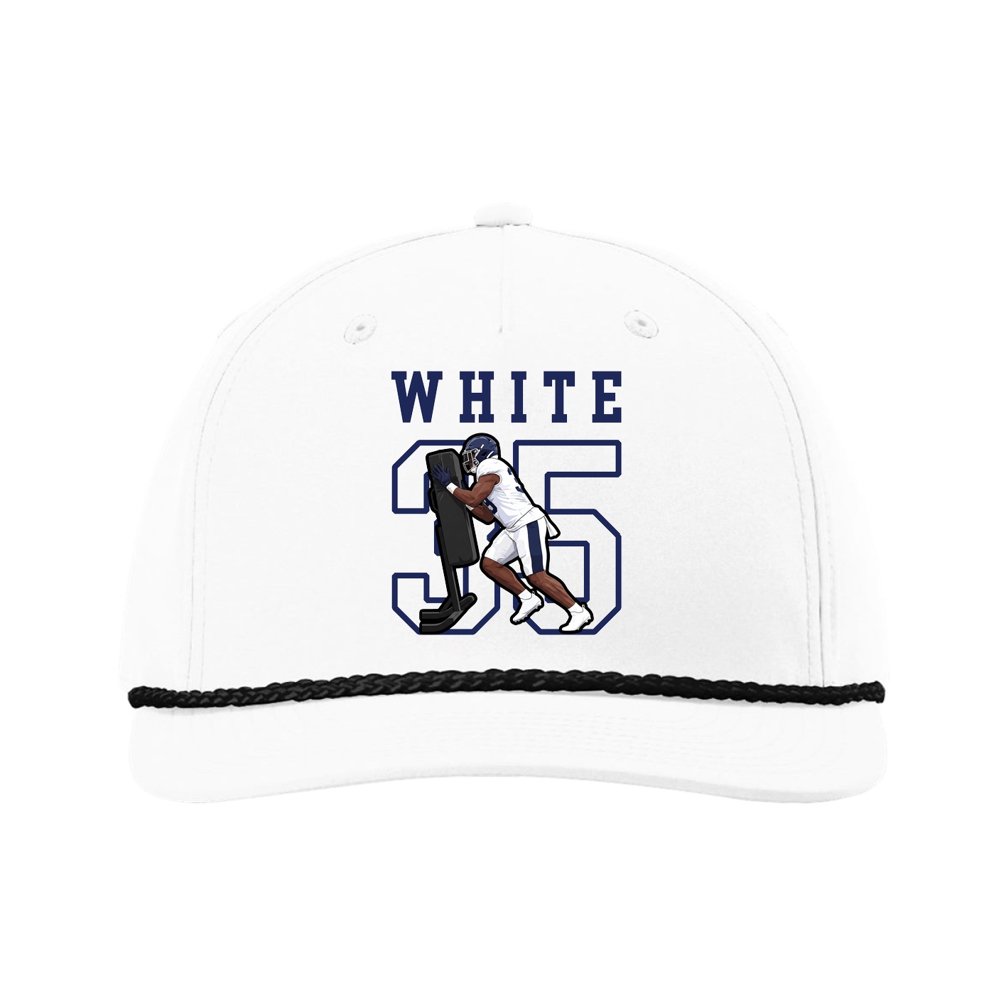 Five-Panel Classic Rope Cap — Shirsey in White