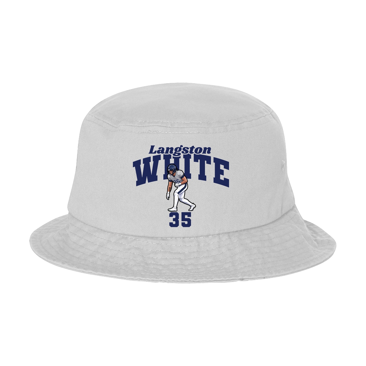 Bucket Cap — Signature Arch in White