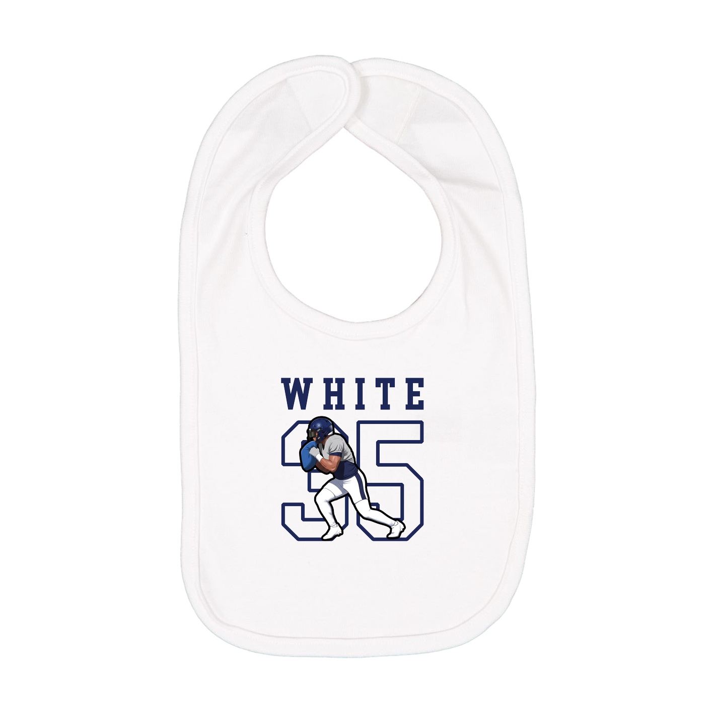 Infant Bib — Shirsey in White