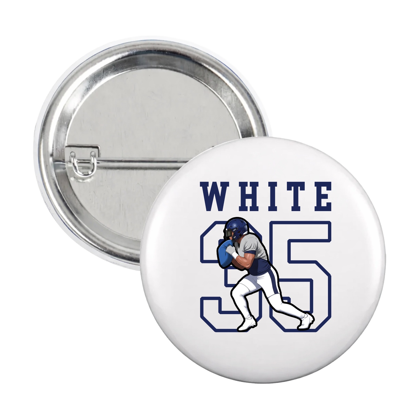Game Day Button — Shirsey in White
