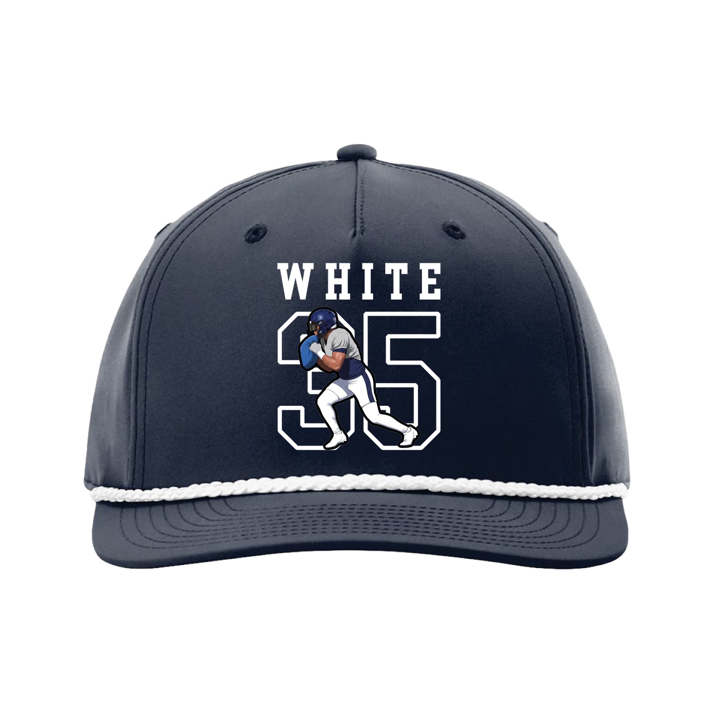 Five-Panel Classic Rope Cap — Shirsey in Navy